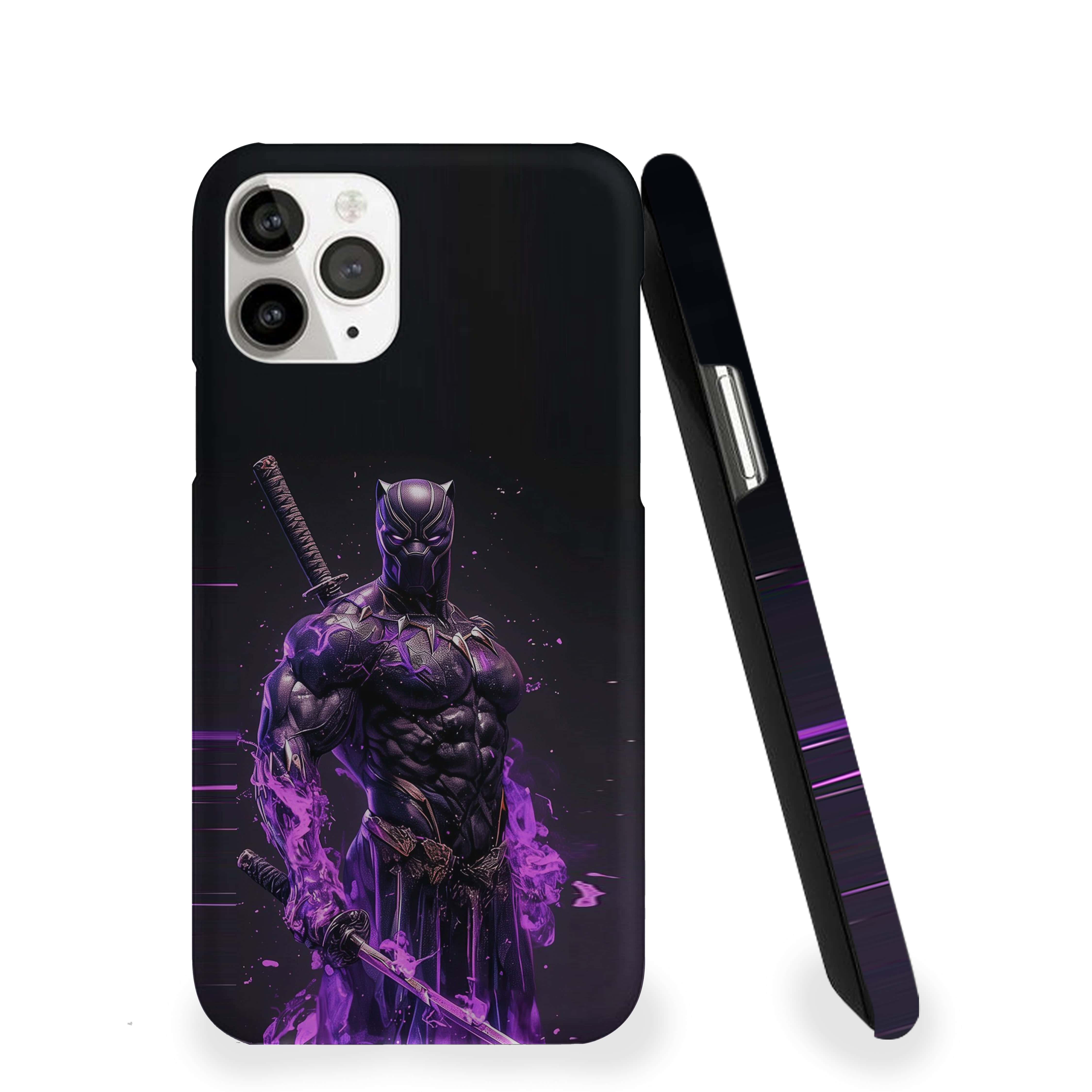 Black Panther with two katana-style swords Phone Cover