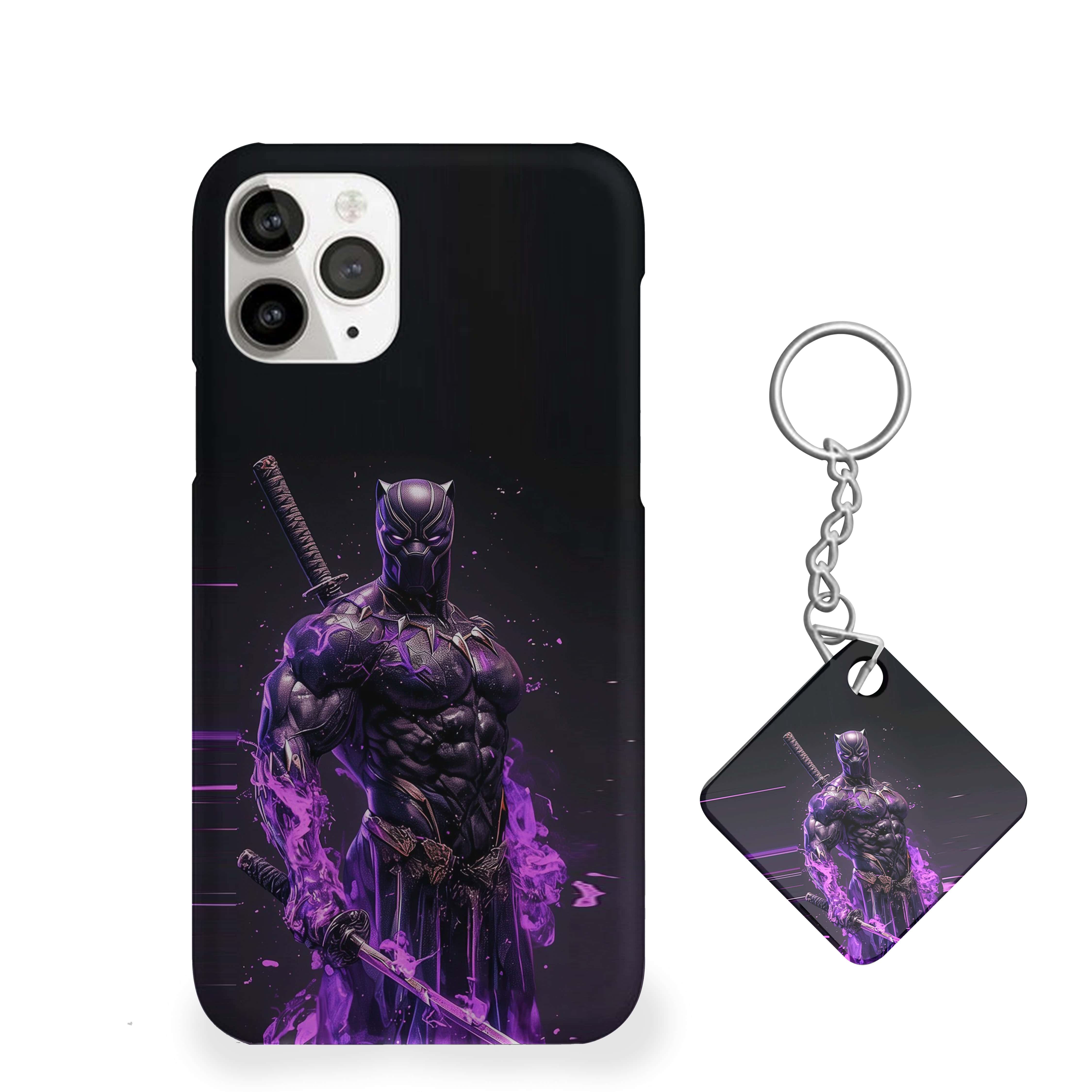 Black Panther with two katana-style swords Phone Cover