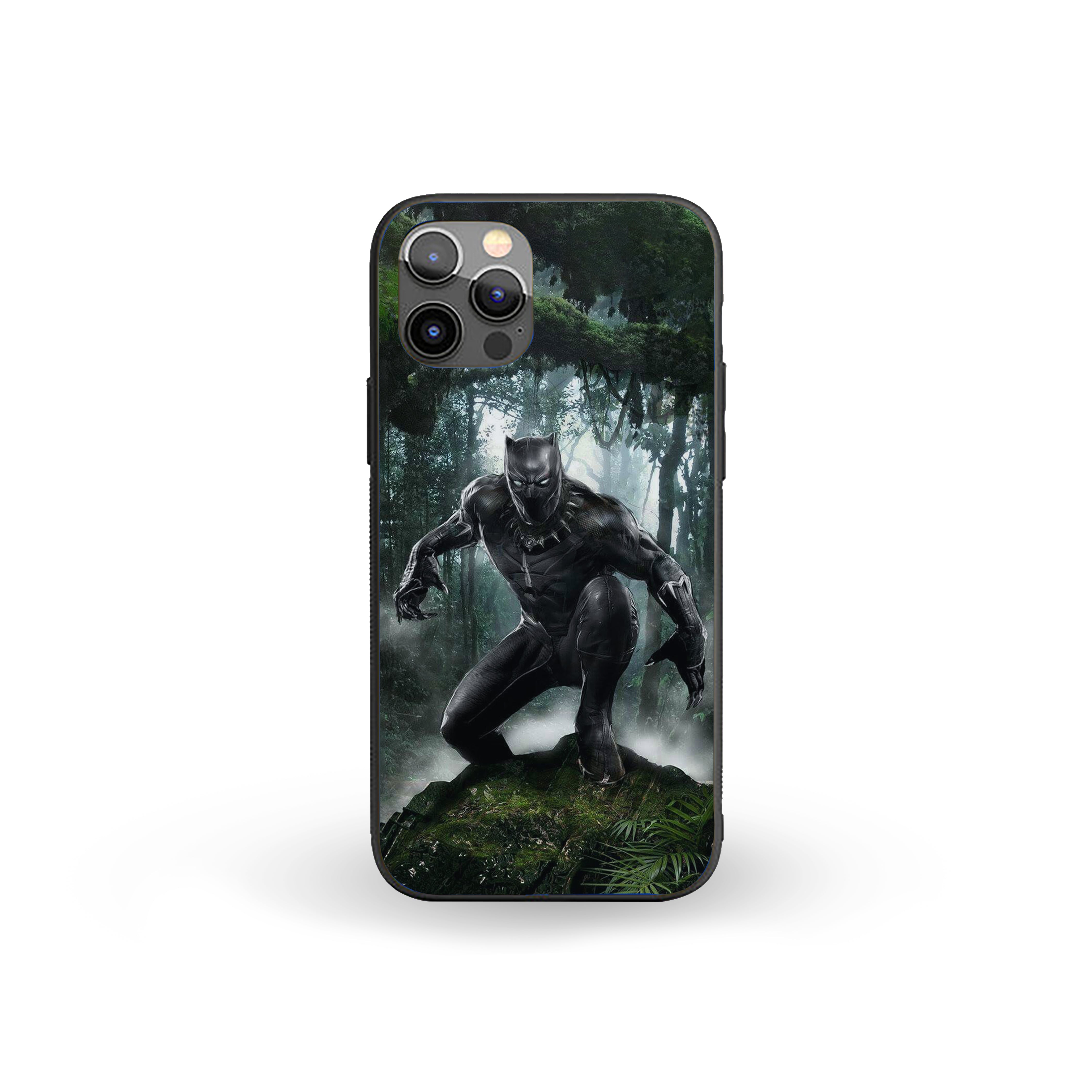 Black Panther Afro Samurai Silicone Armored Phone Case