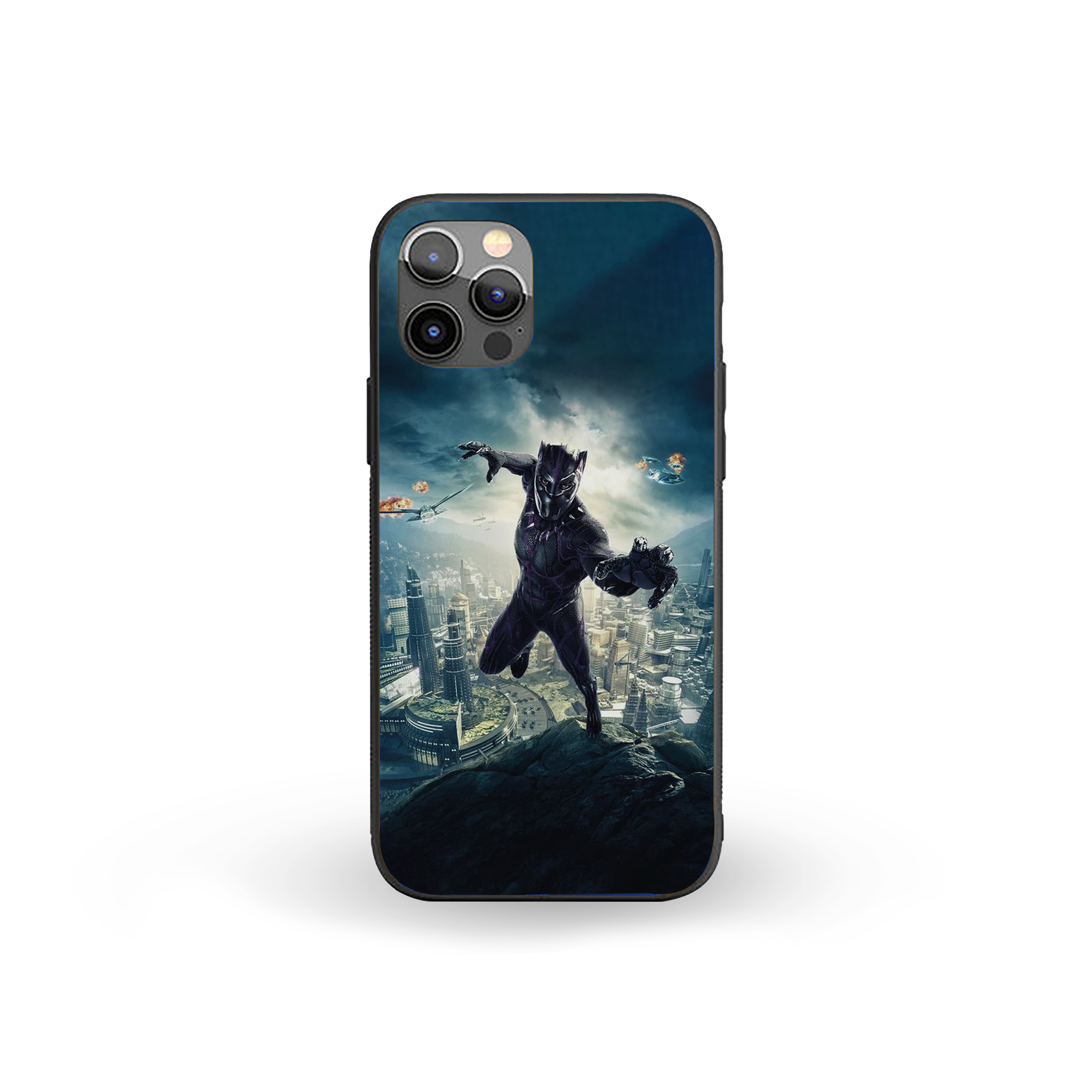 Black Panther Afro Samurai Silicone Armored Phone case