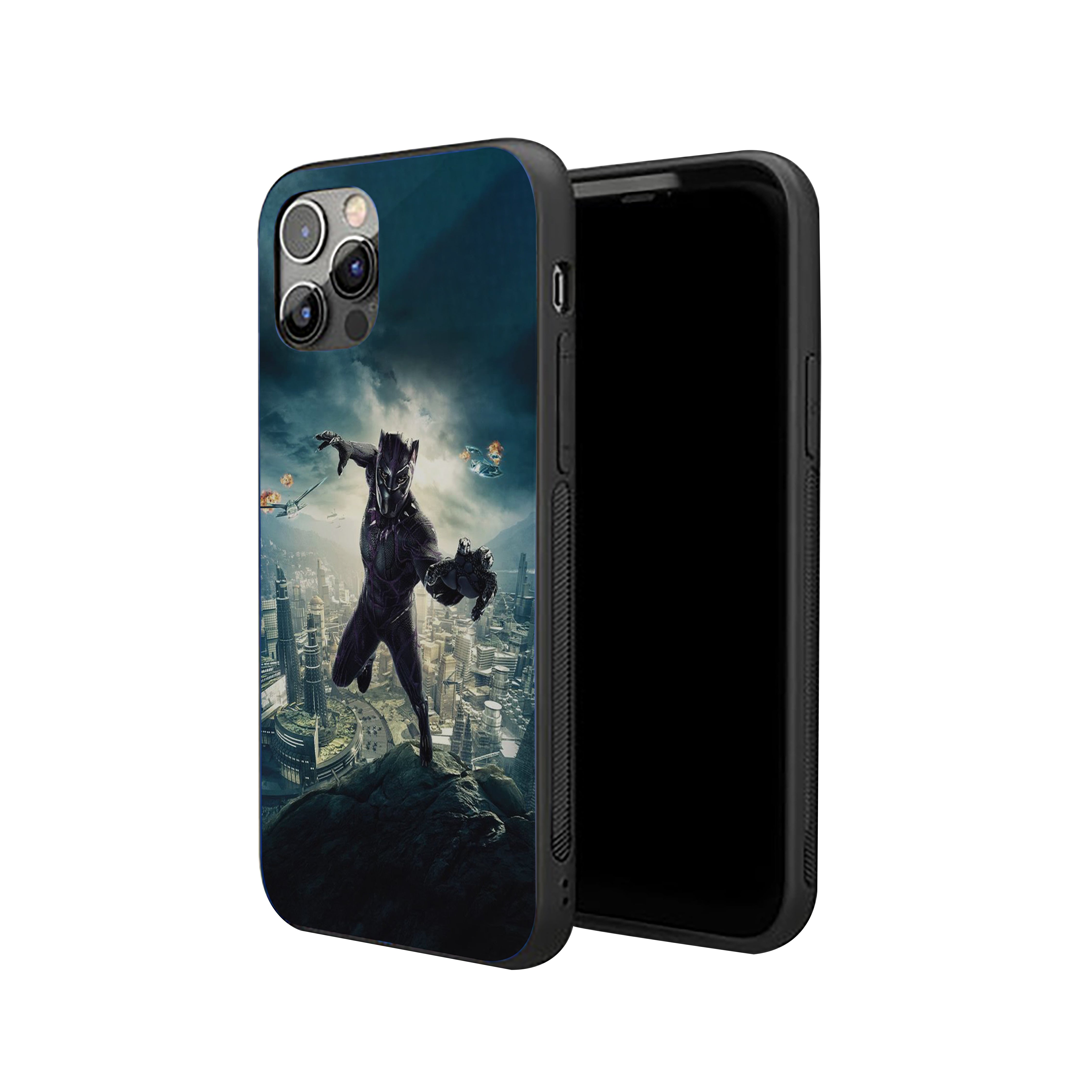 Black Panther Afro Samurai Silicone Armored Phone case