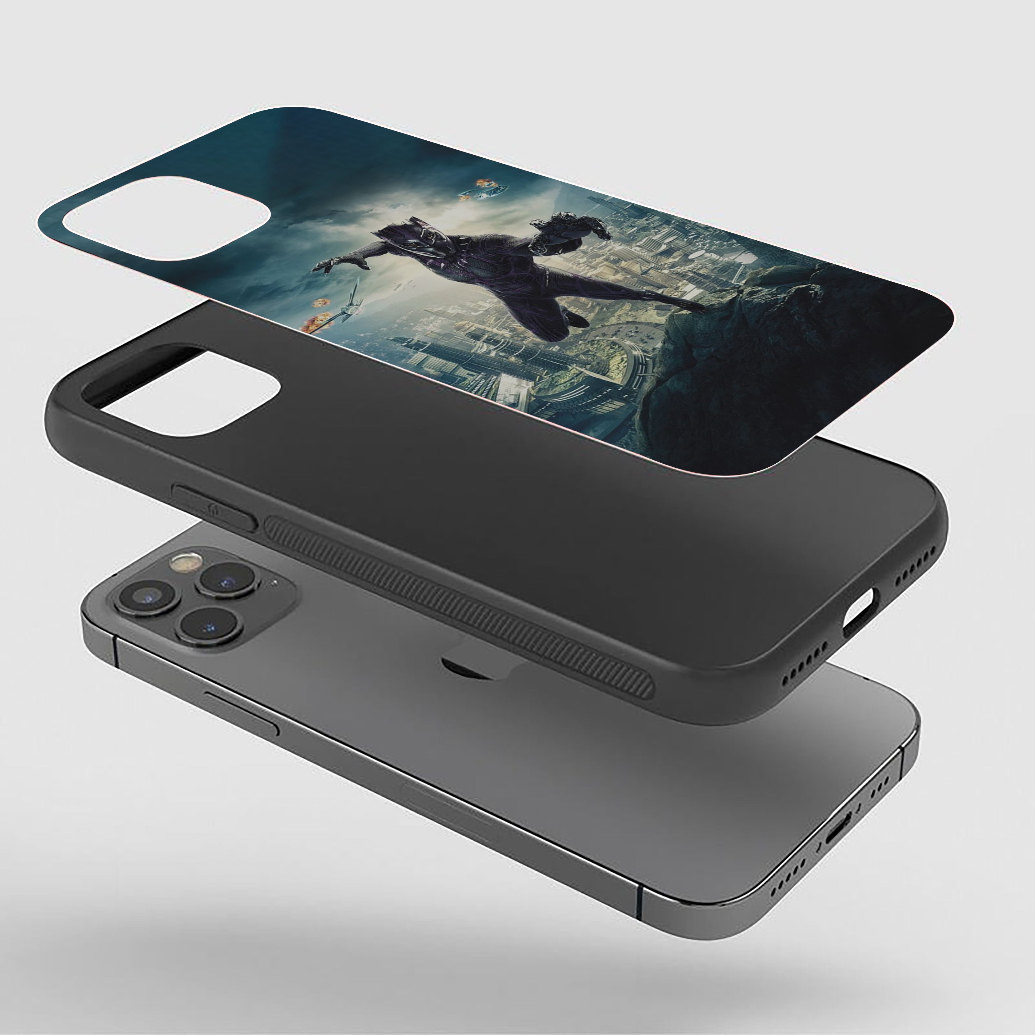 Black Panther Afro Samurai Silicone Armored Phone case