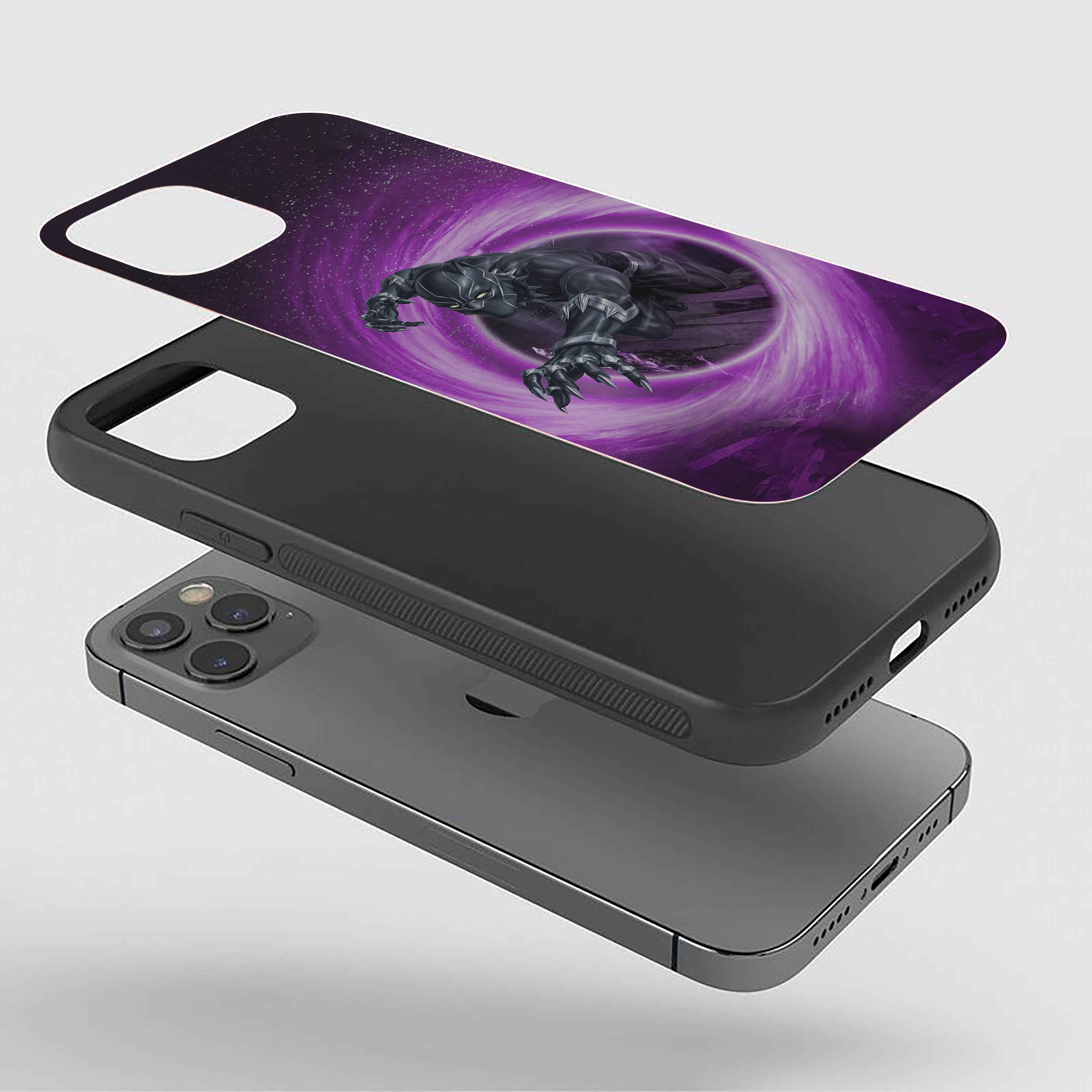 Black Panther Shadow Panther Vortex Silicone Armored Phone Case