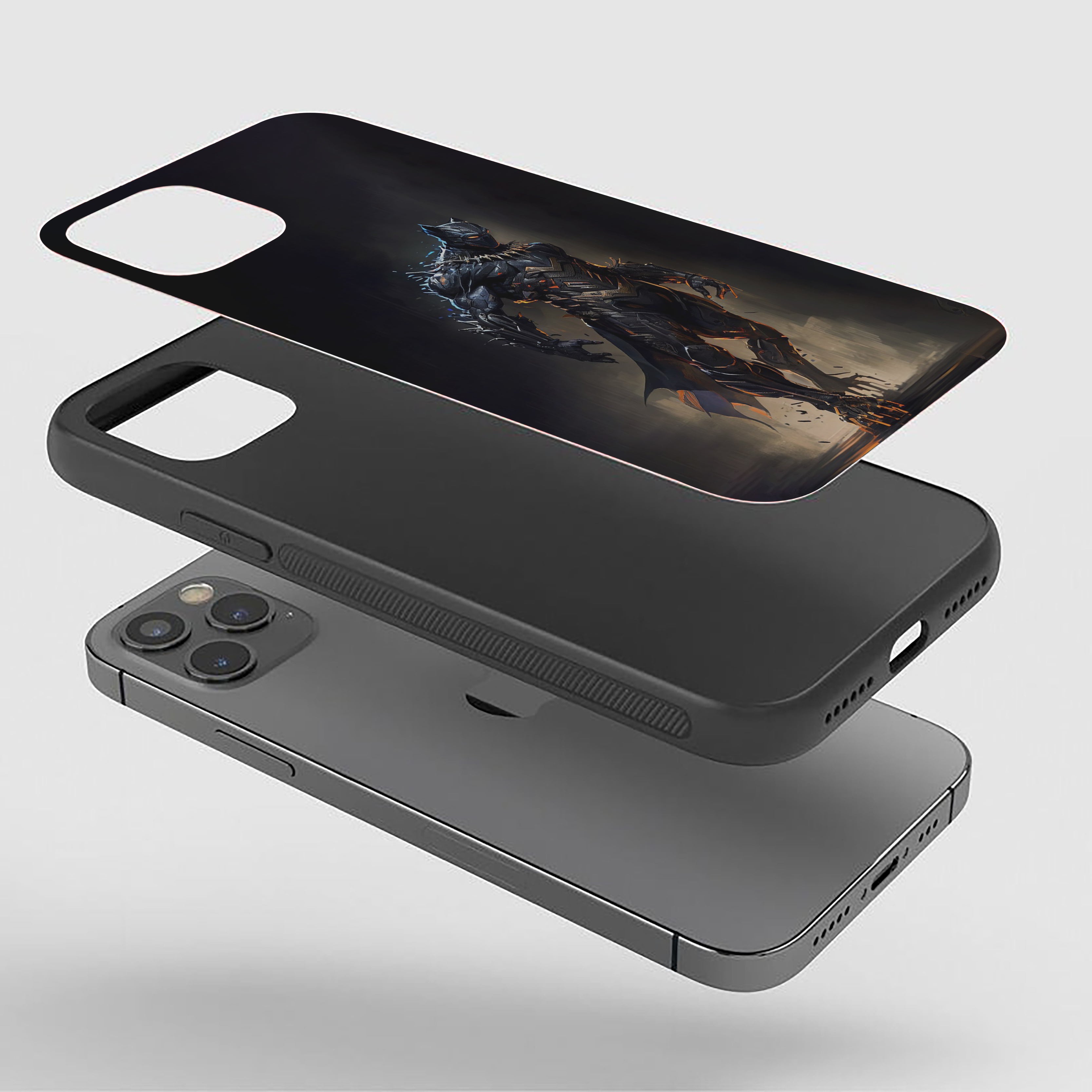 Black Panther Infernal Panther Silicone Armored Phone Case