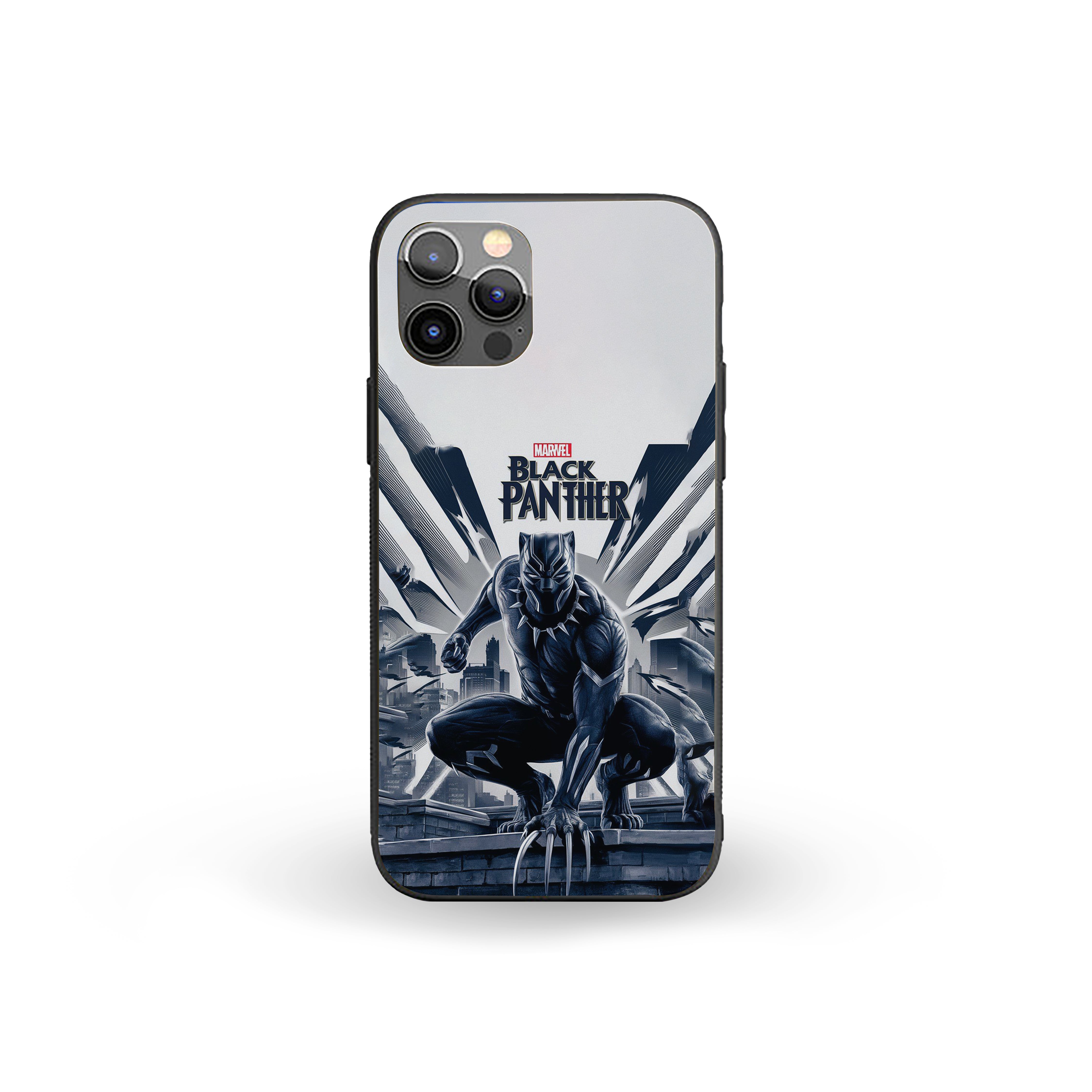Wakandan Shadowstrike Black Panther Silicone Armored Phone Case