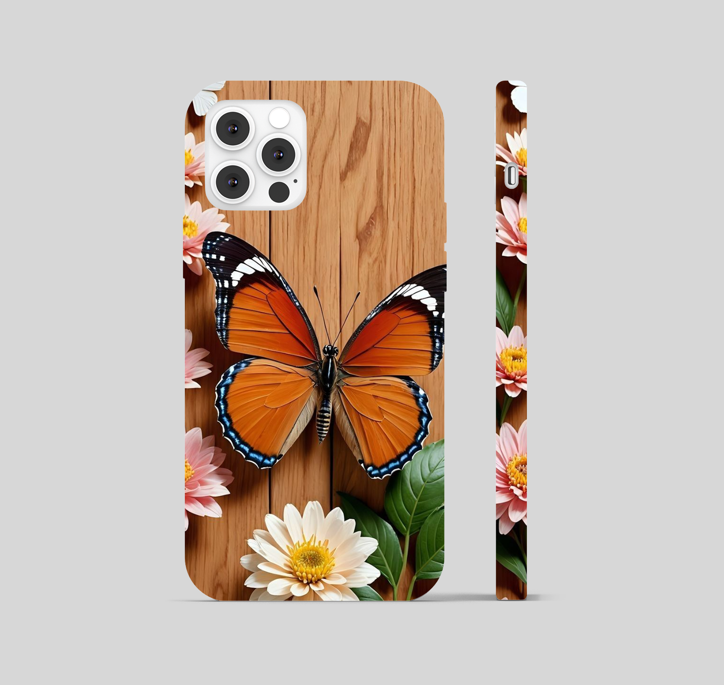 Butterfly Woody Colour Theme Phone Cover