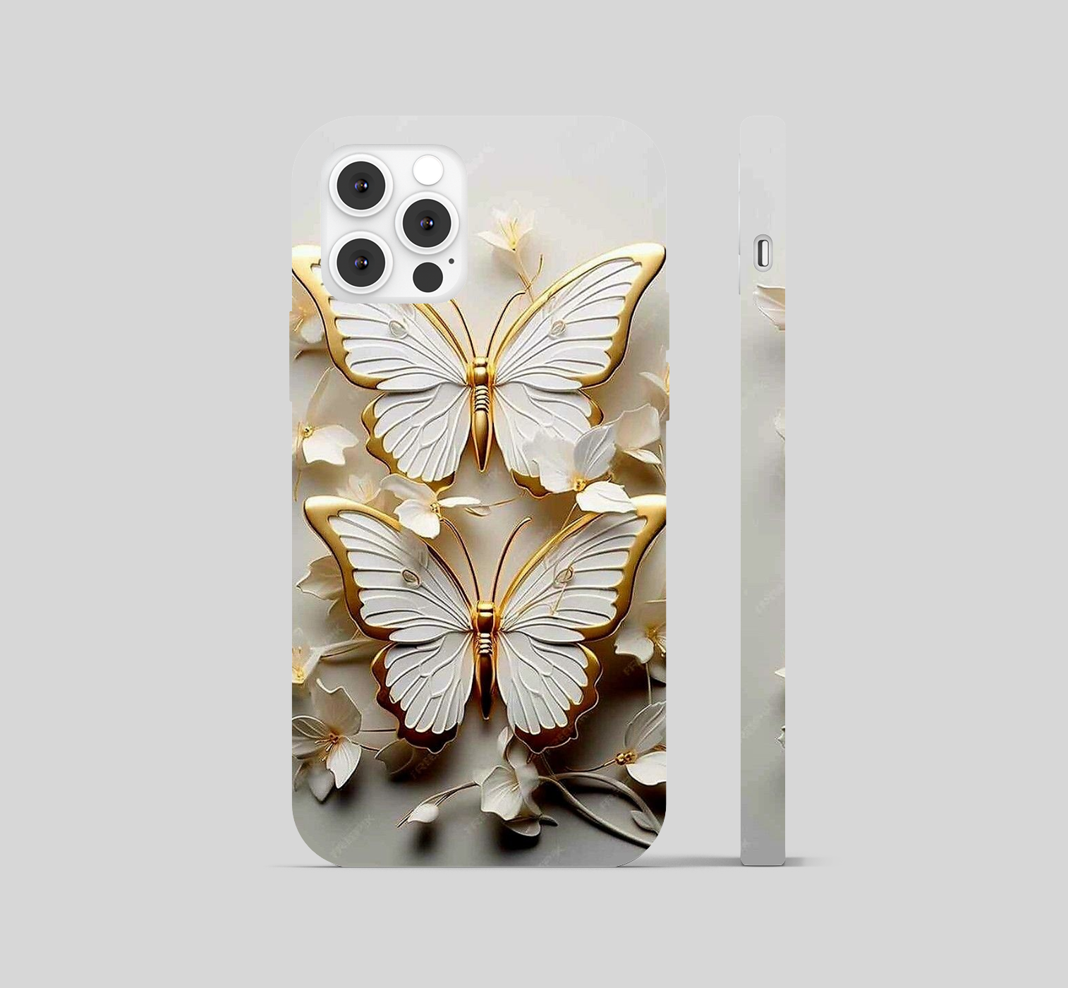Butterfly Golden Colour Theme Phone Cover