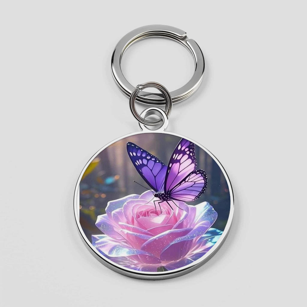 Purple Butterfly with Rose Phone Cover