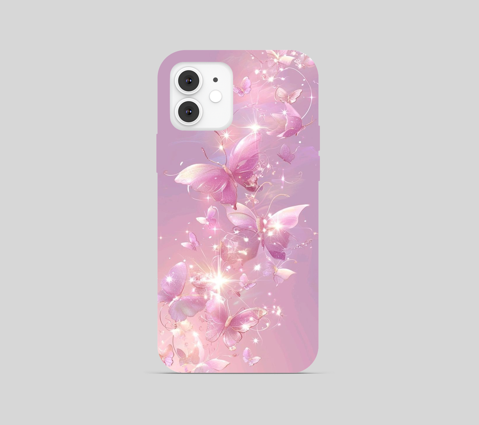 Pink Flying Butterfly Phone Cover