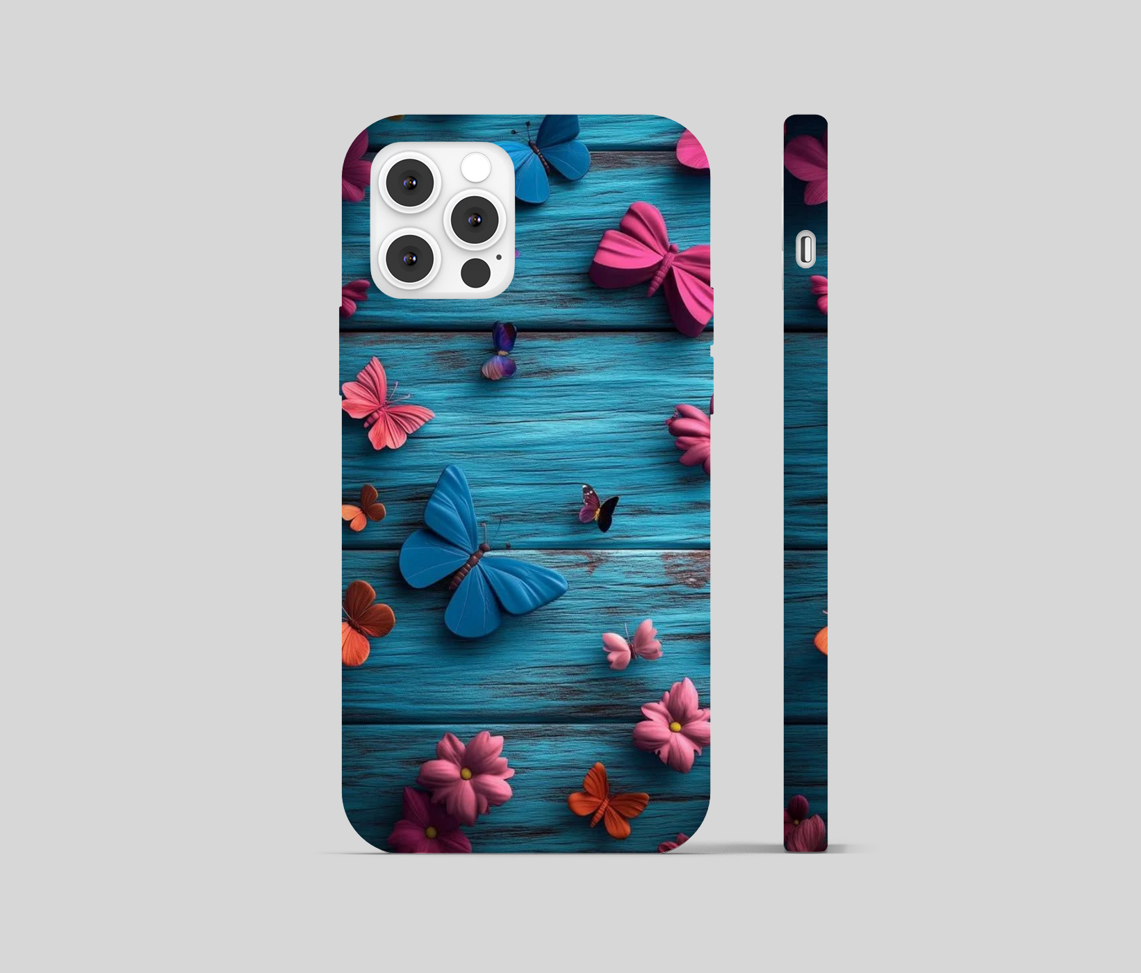 Butterfly abstract isolated on Blue theme Phone Cover