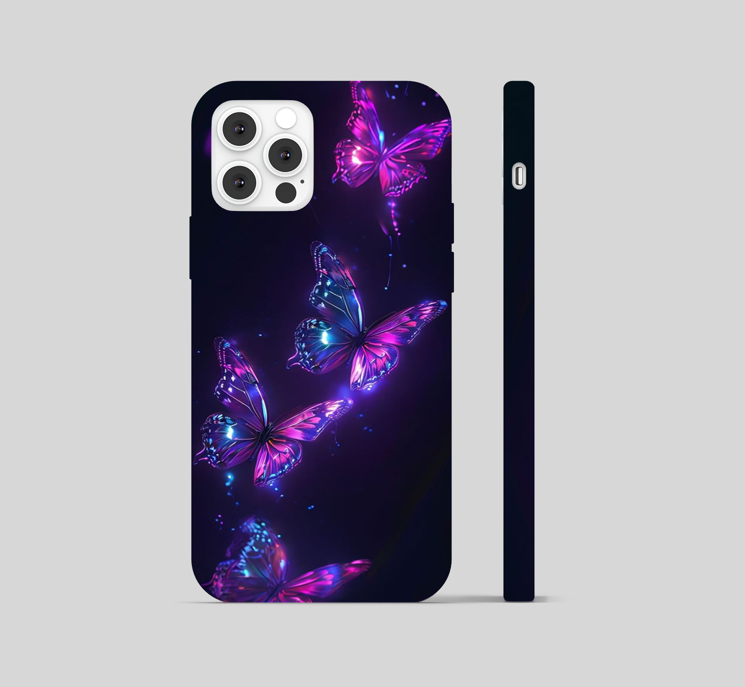 Purple emperor Butterfly Black theme Phone Cover