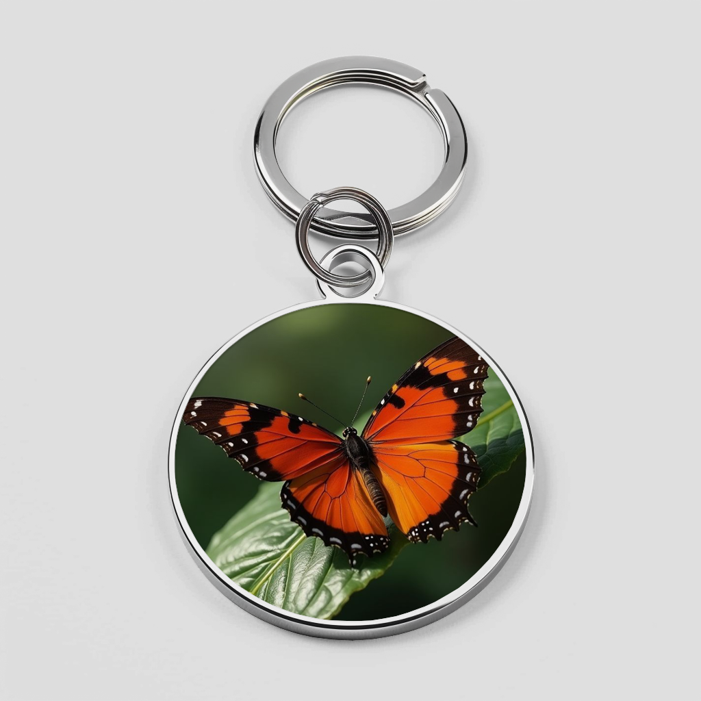 Butterfly Orange Green Leaf Theme Phone Cover
