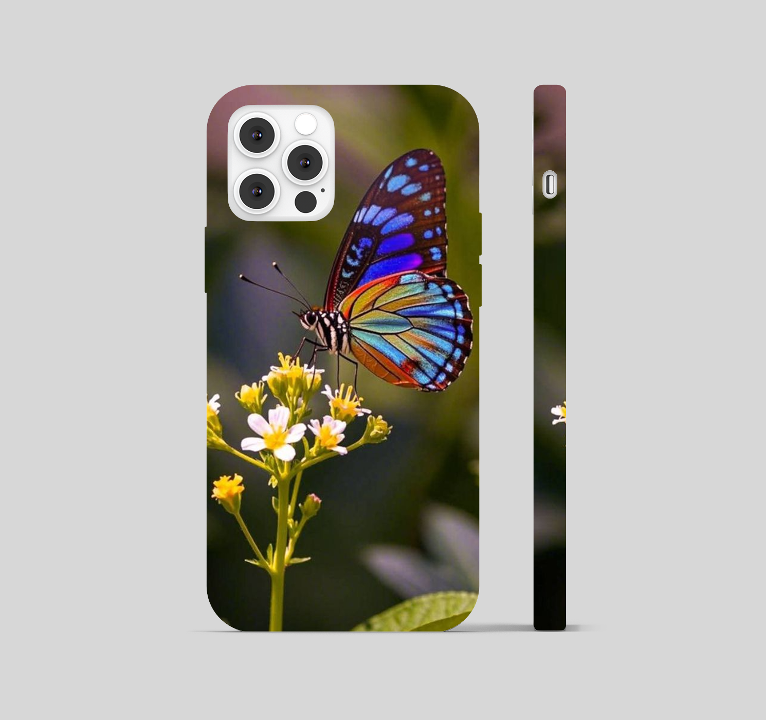 Butterfly on Flower Theme Phone Cover