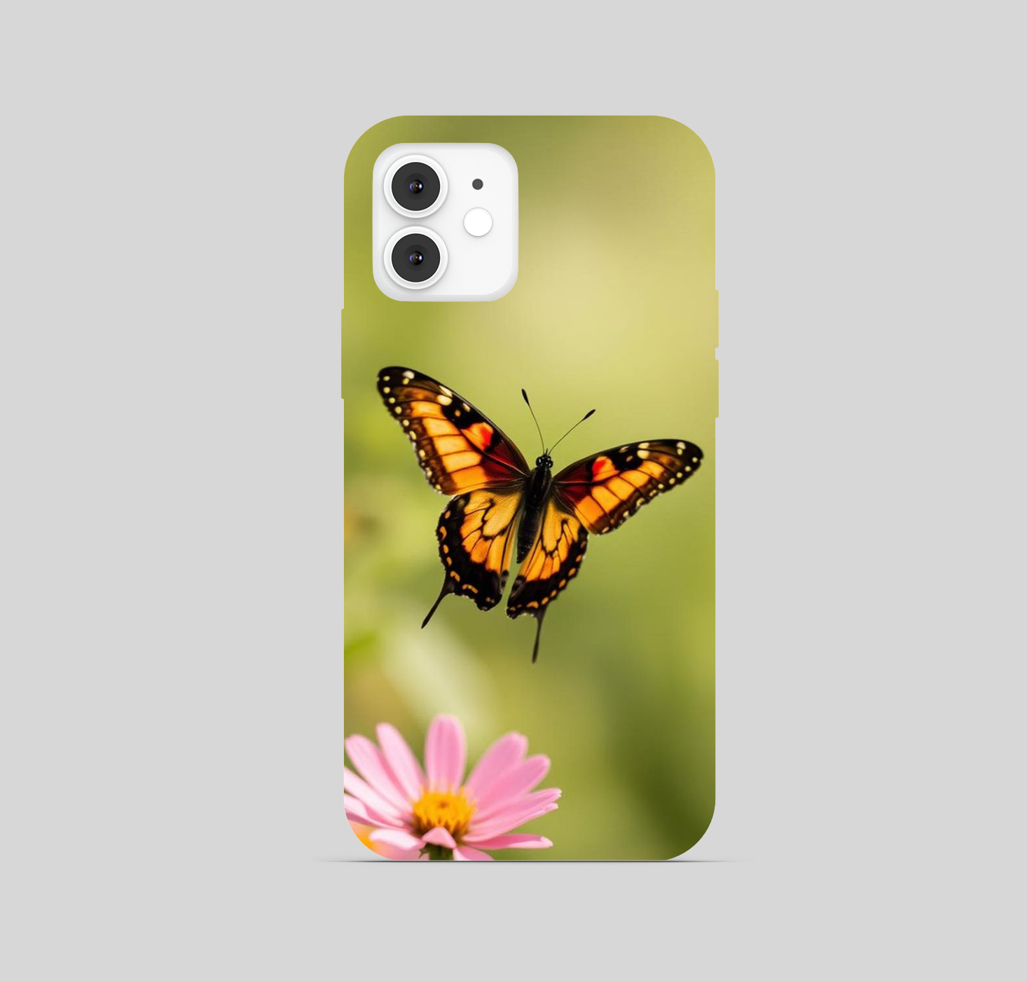 Butterfly Light Green Theme Phone Cover