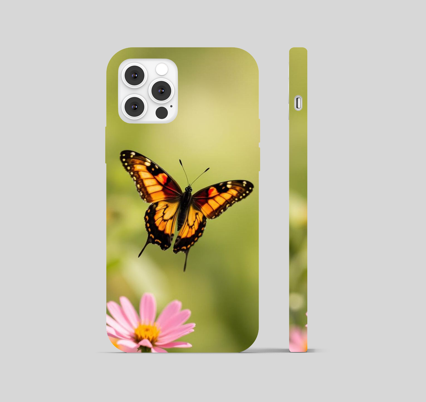 Butterfly Light Green Theme Phone Cover