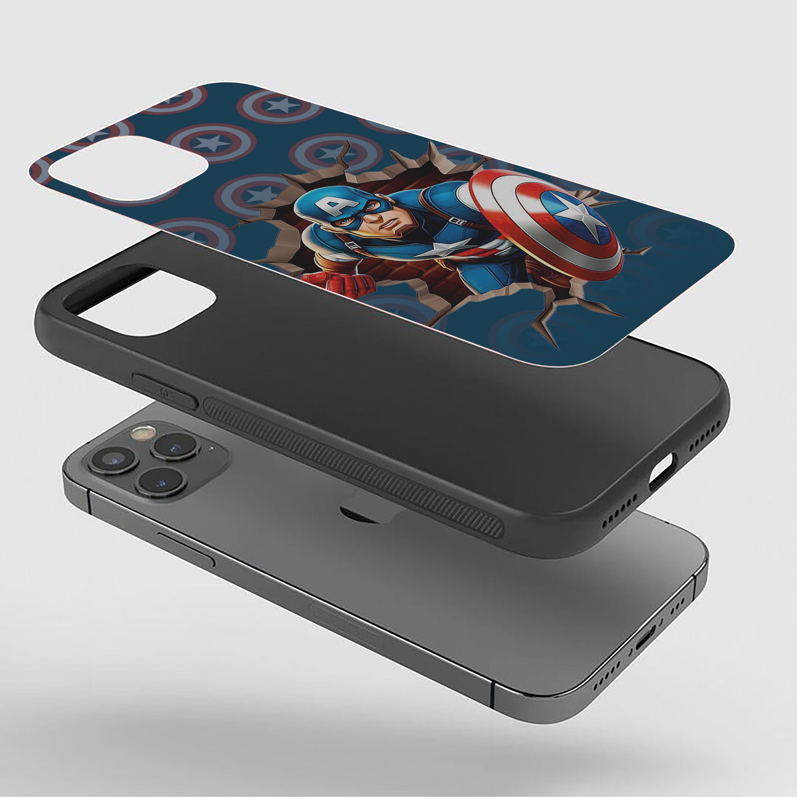 Captain’s Crash Captain America Silicone Armored Phone Case