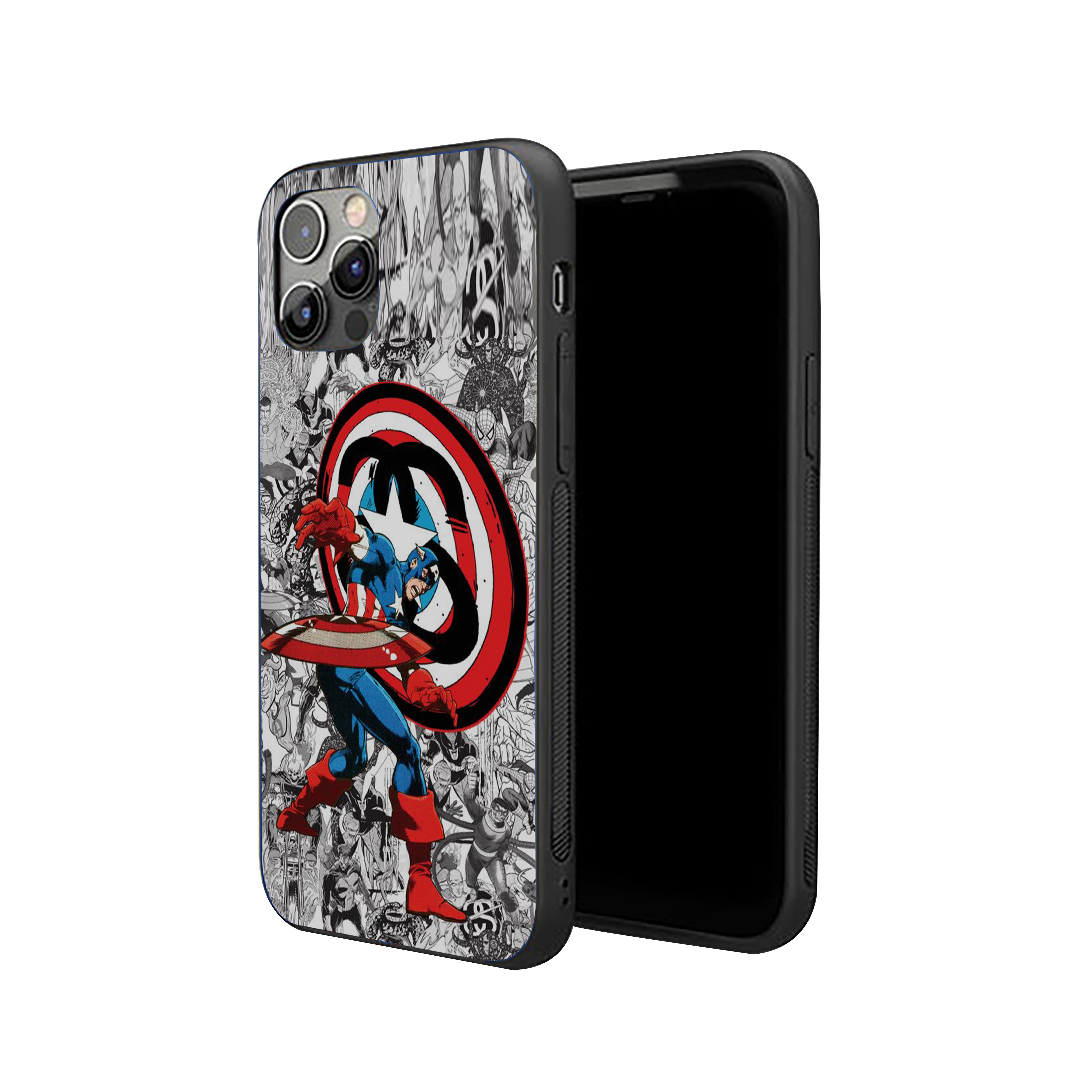 Shielded Hero Captain America Silicone Armored Phone Case