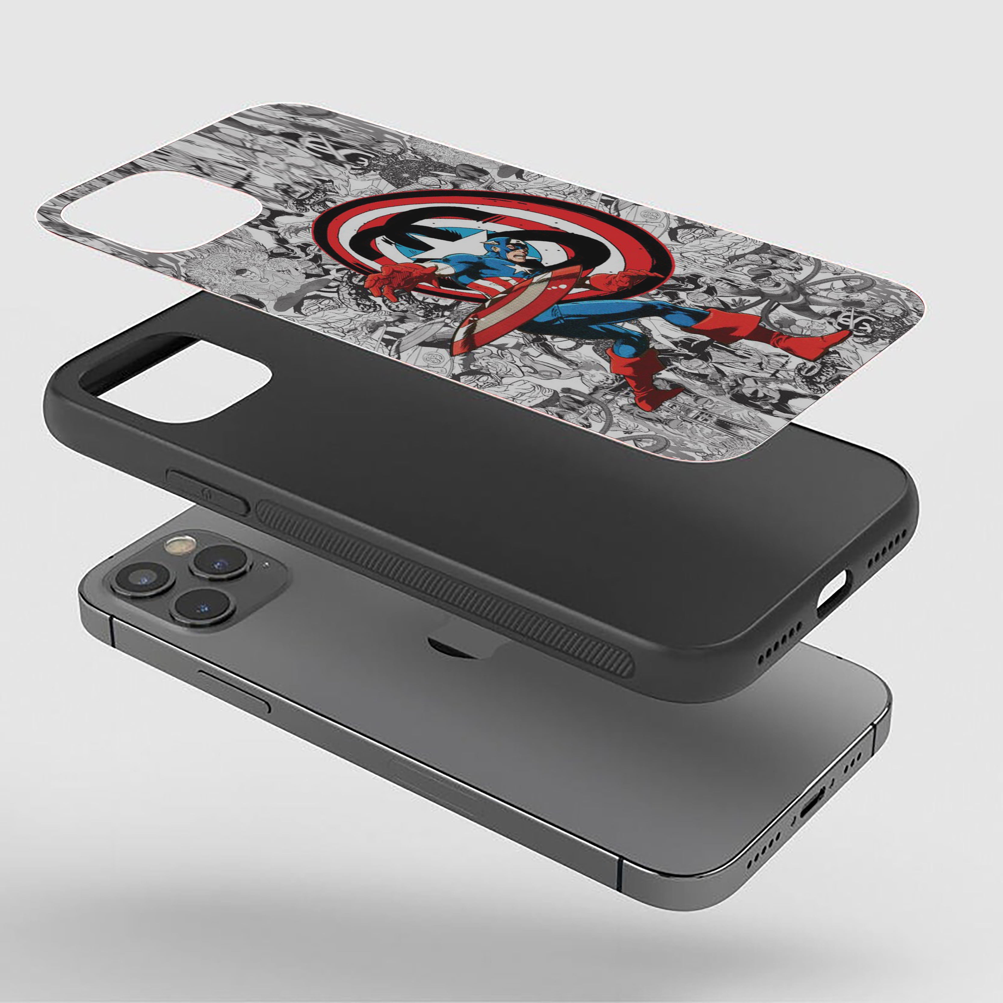 Shielded Hero Captain America Silicone Armored Phone Case