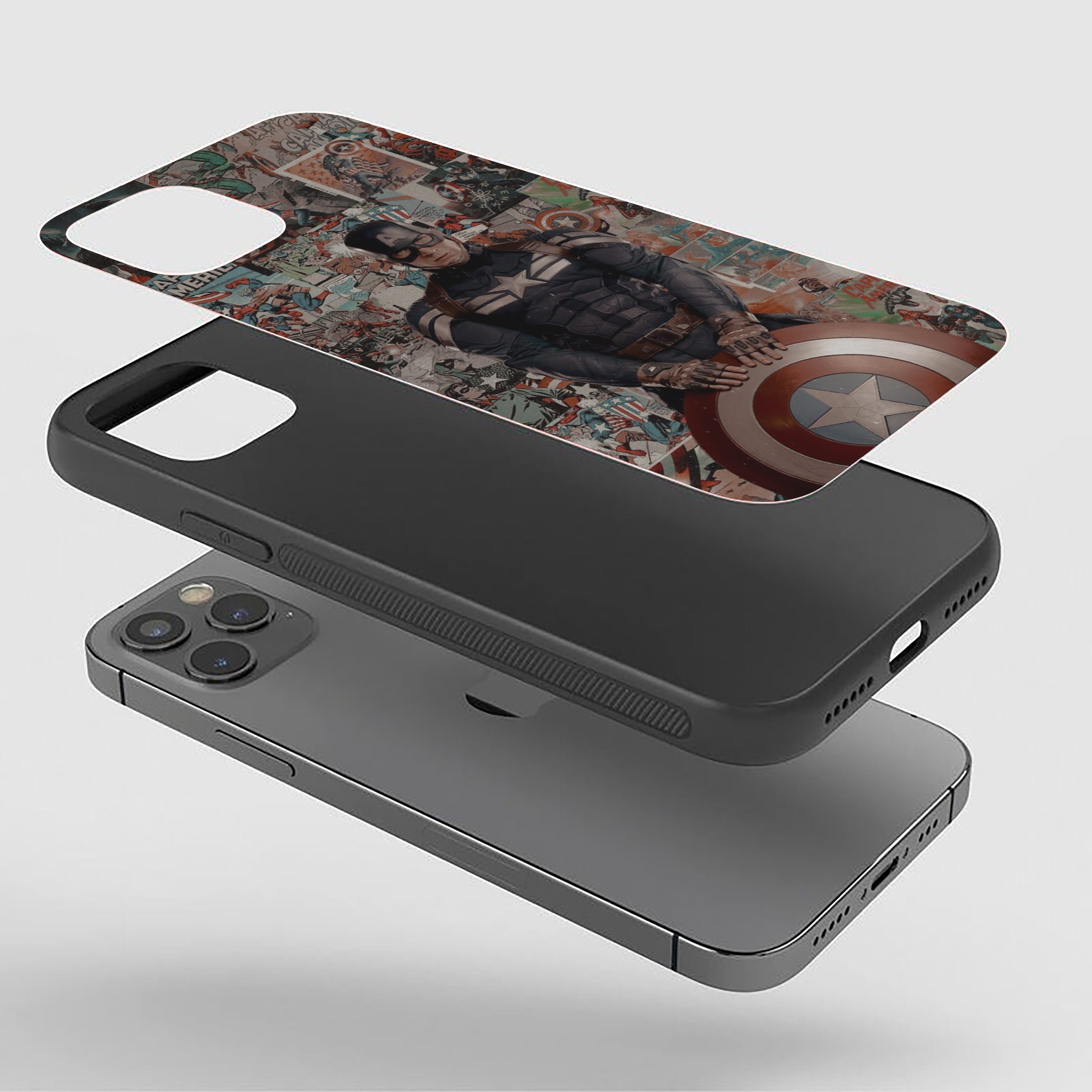 Legacy of the Shield Captain America Silicone Armored Phone Case
