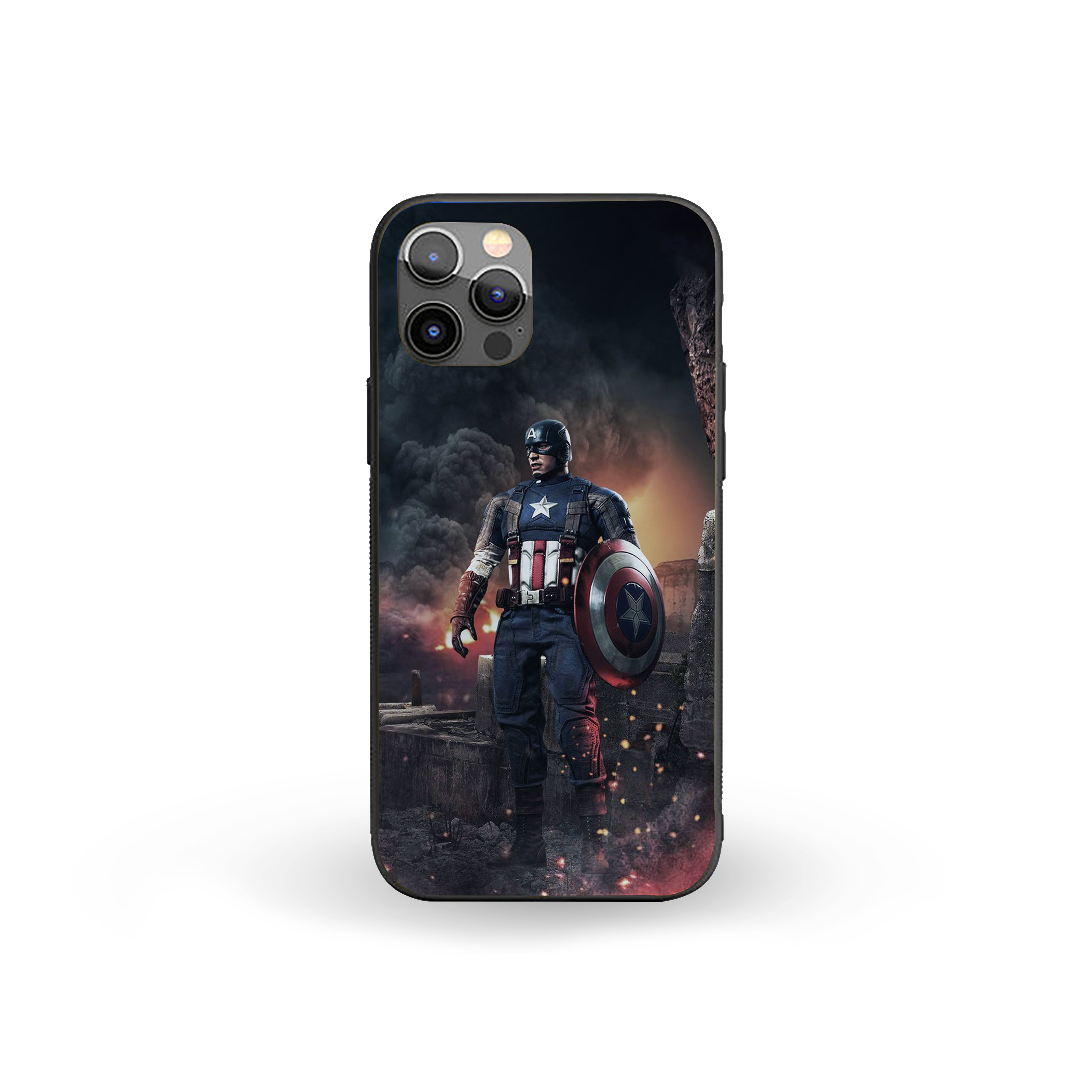 Timeline of a Hero Captain America Silicone Armored Phone Case