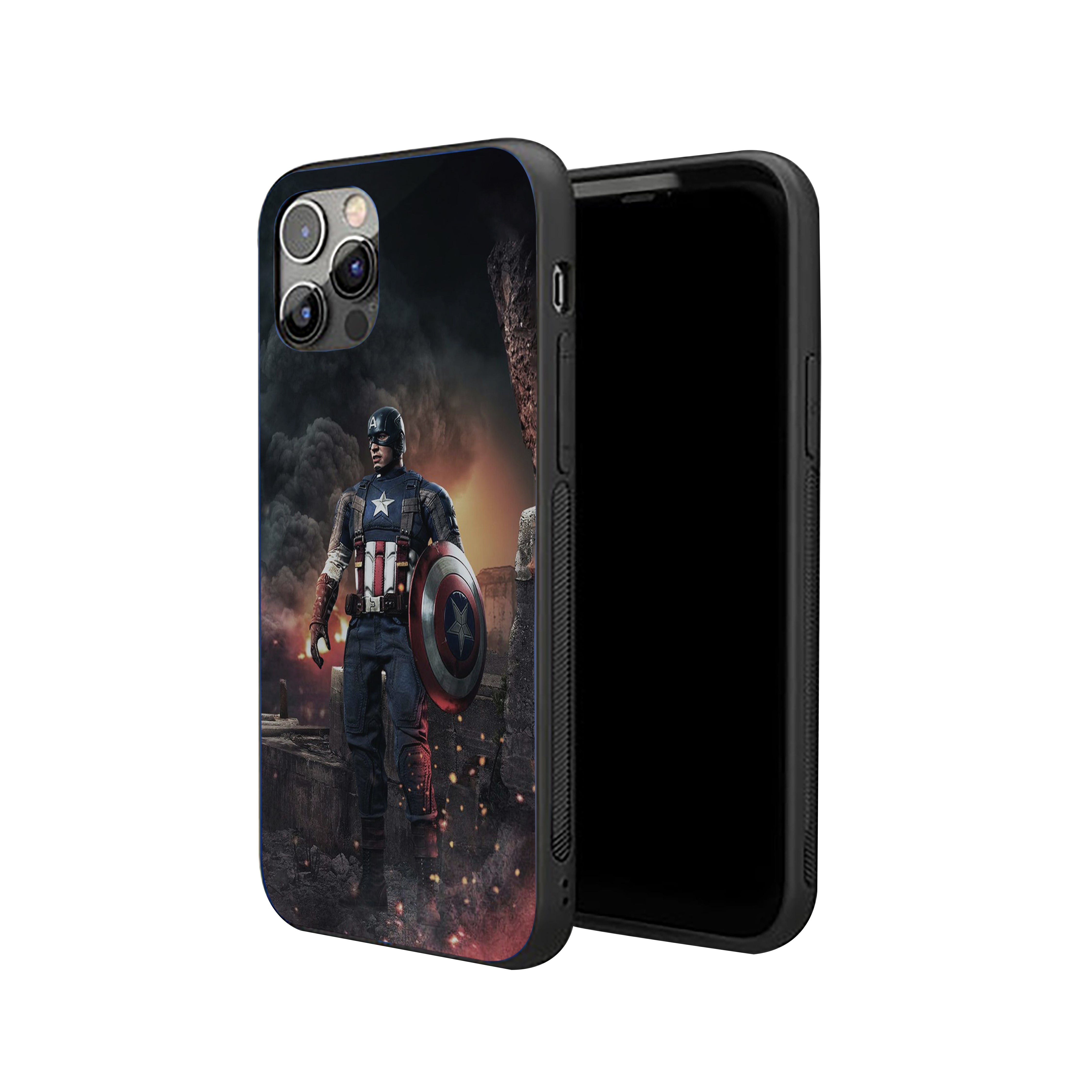 Timeline of a Hero Captain America Silicone Armored Phone Case