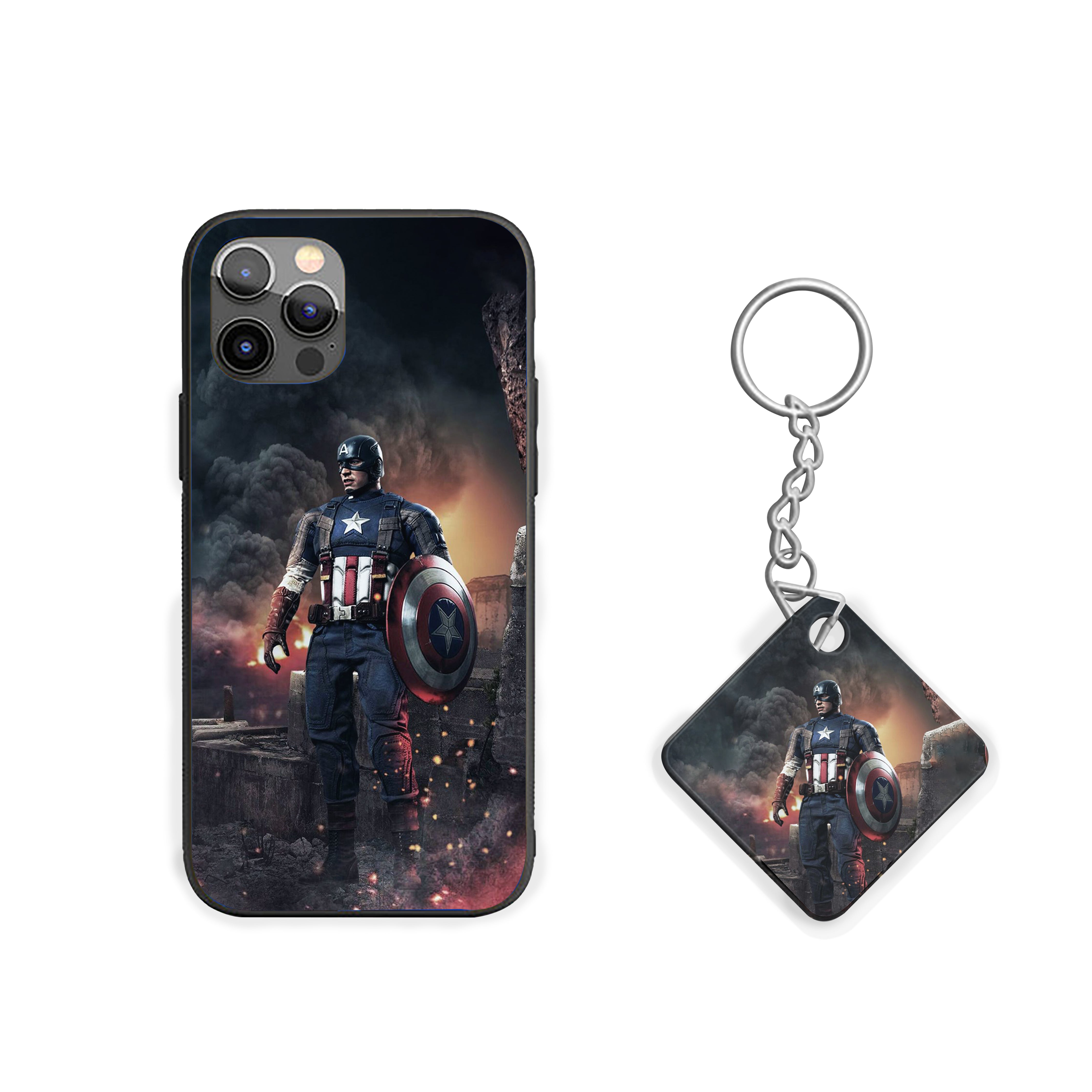 Timeline of a Hero Captain America Silicone Armored Phone Case