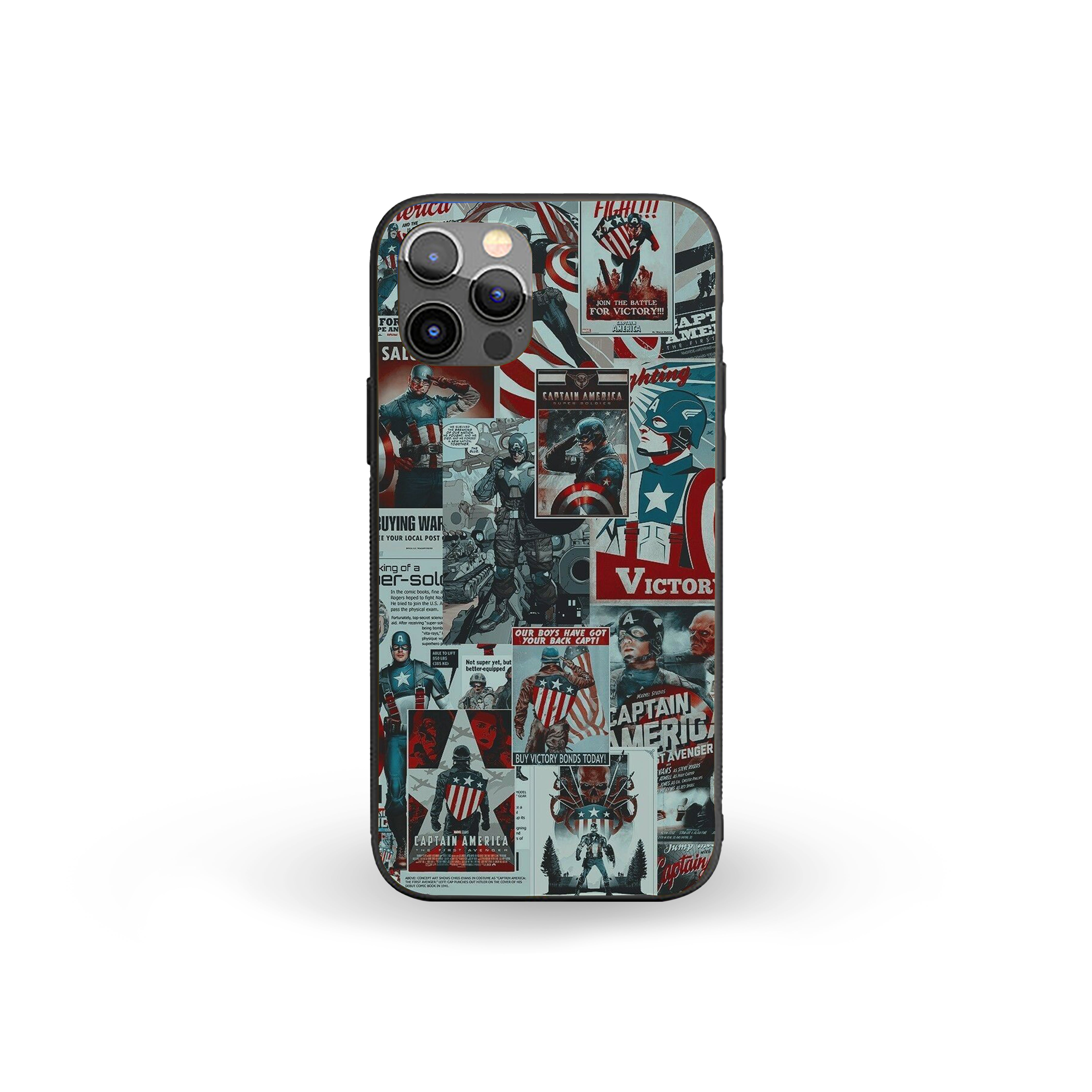 Shielded Legacy Captain America Silicone Armored Phone Case