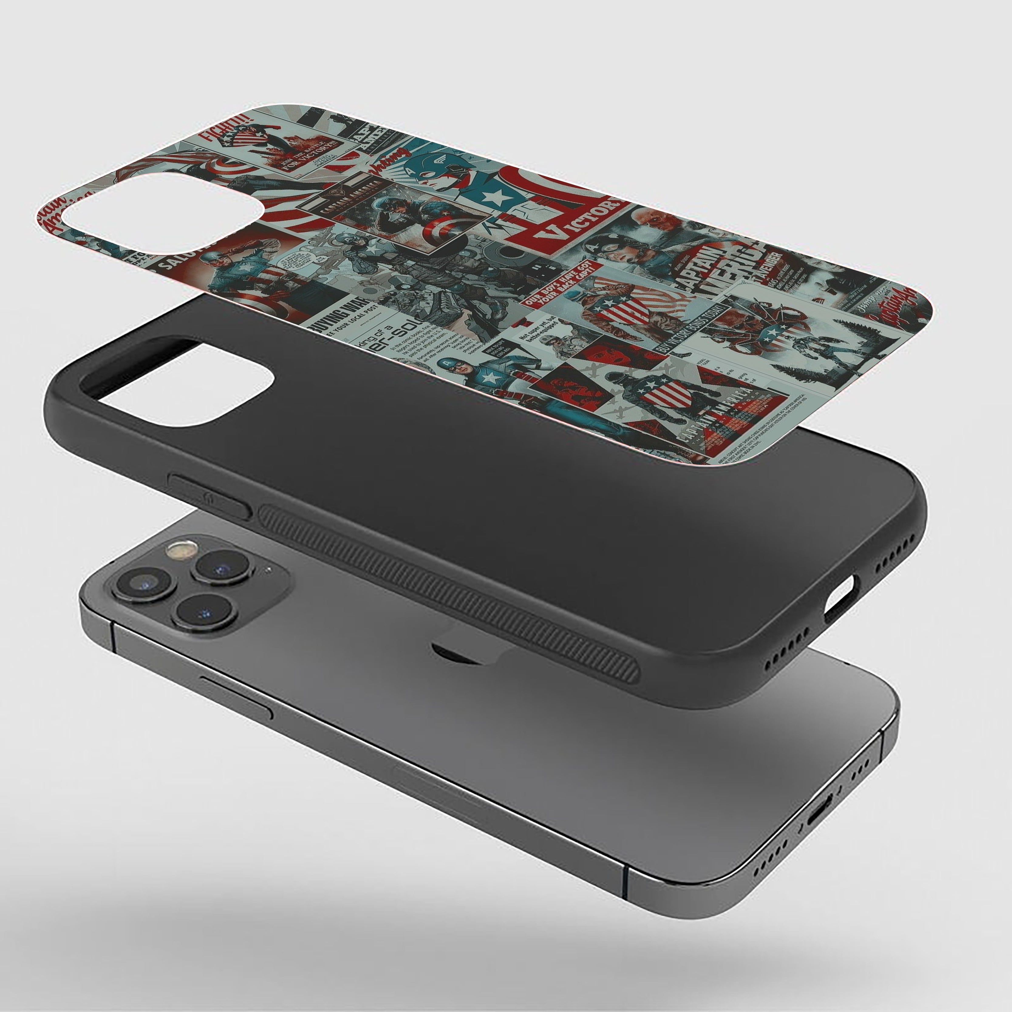 Shielded Legacy Captain America Silicone Armored Phone Case