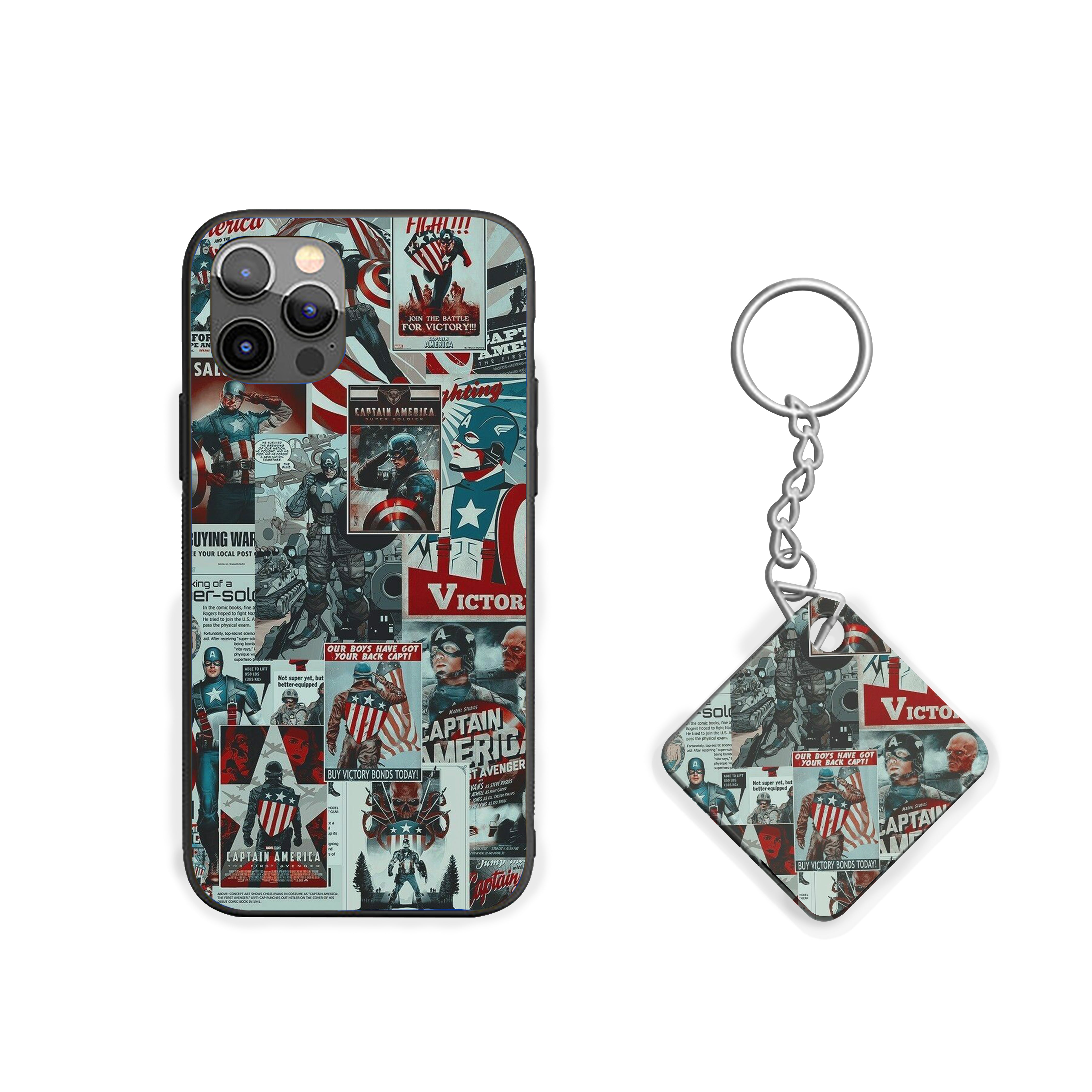 Shielded Legacy Captain America Silicone Armored Phone Case