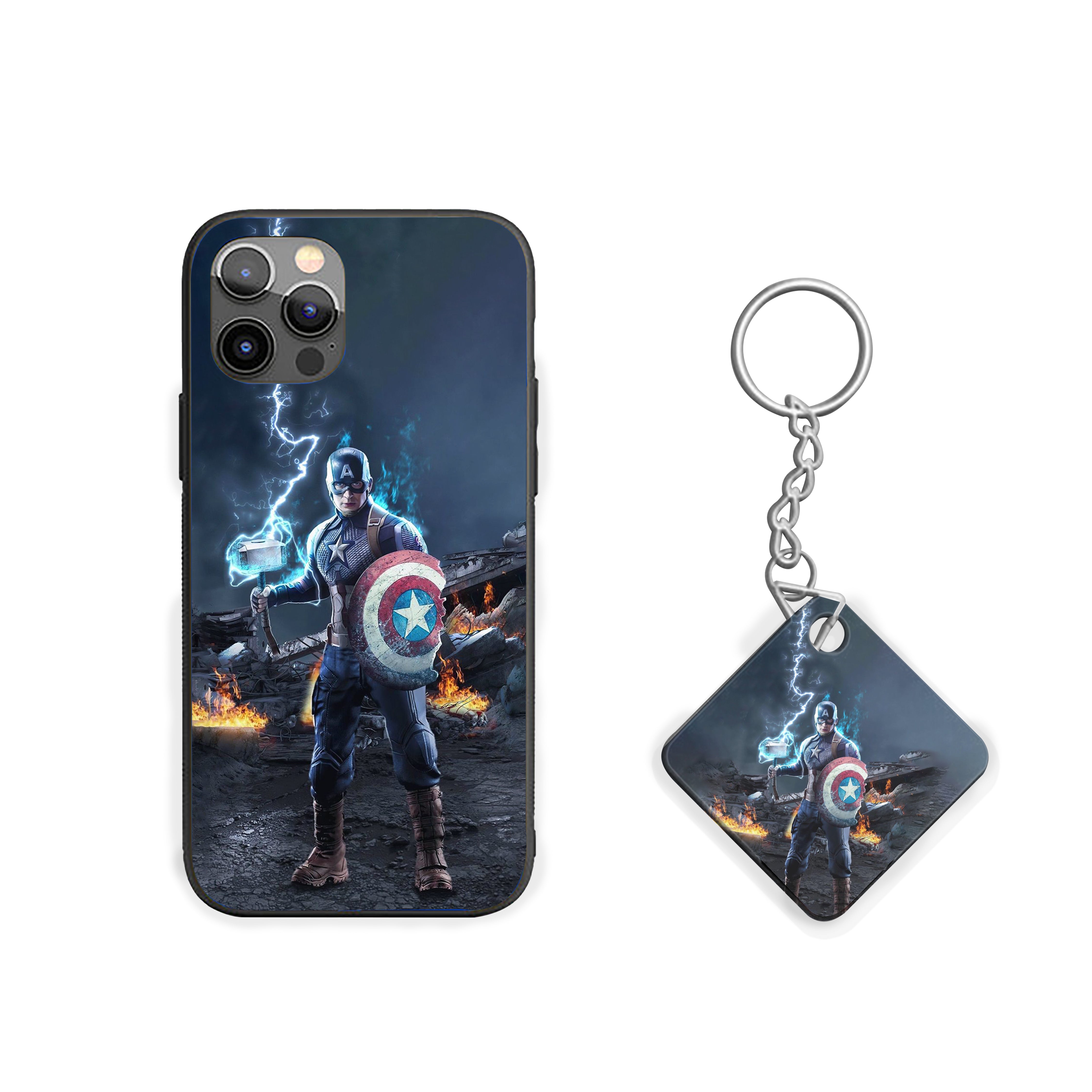 Captain America electrifying energy Silicone Armored Phone Case