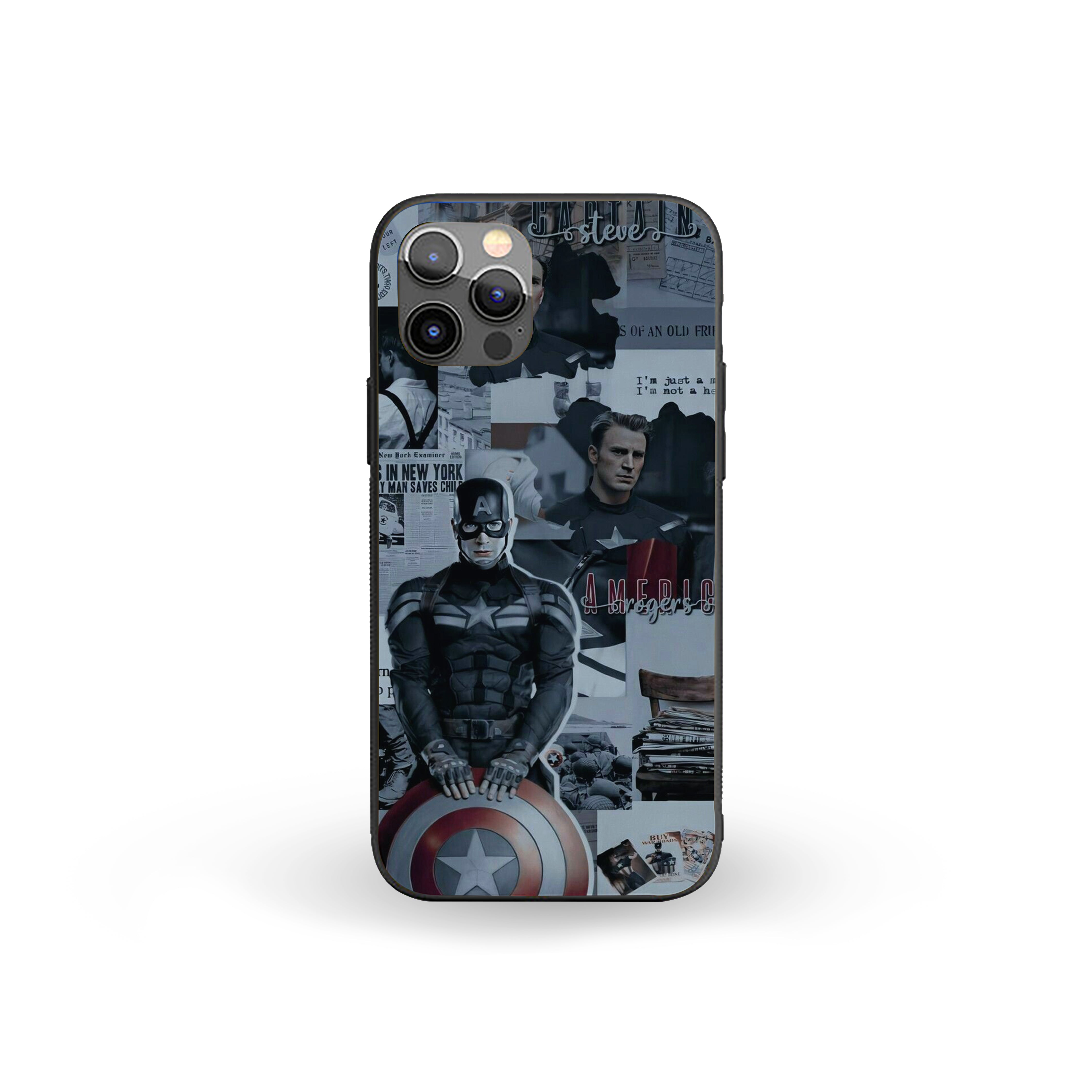 Captain America collage Silicone Armored Phone Case