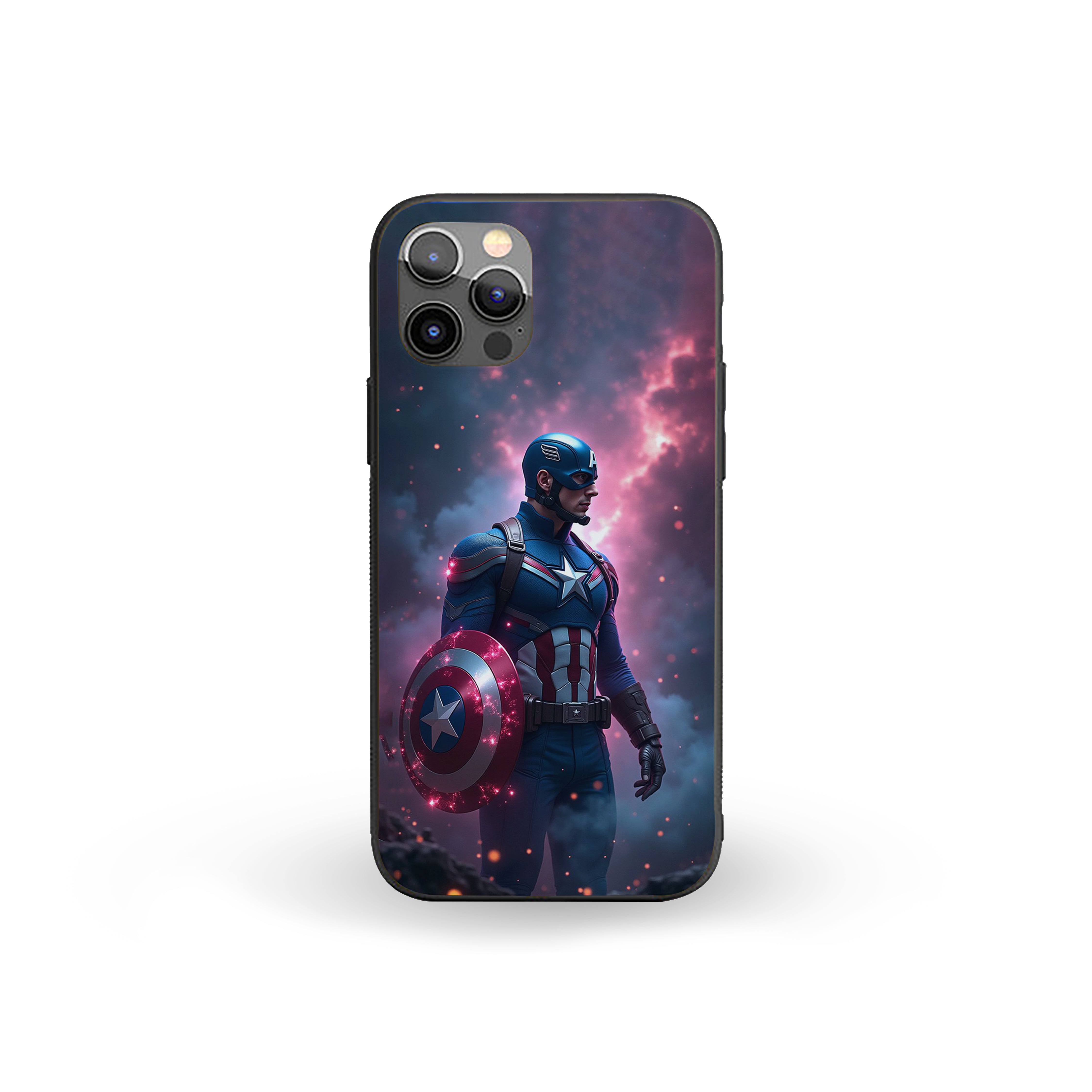 Captain America Purple Energy Silicone Armored Phone Case