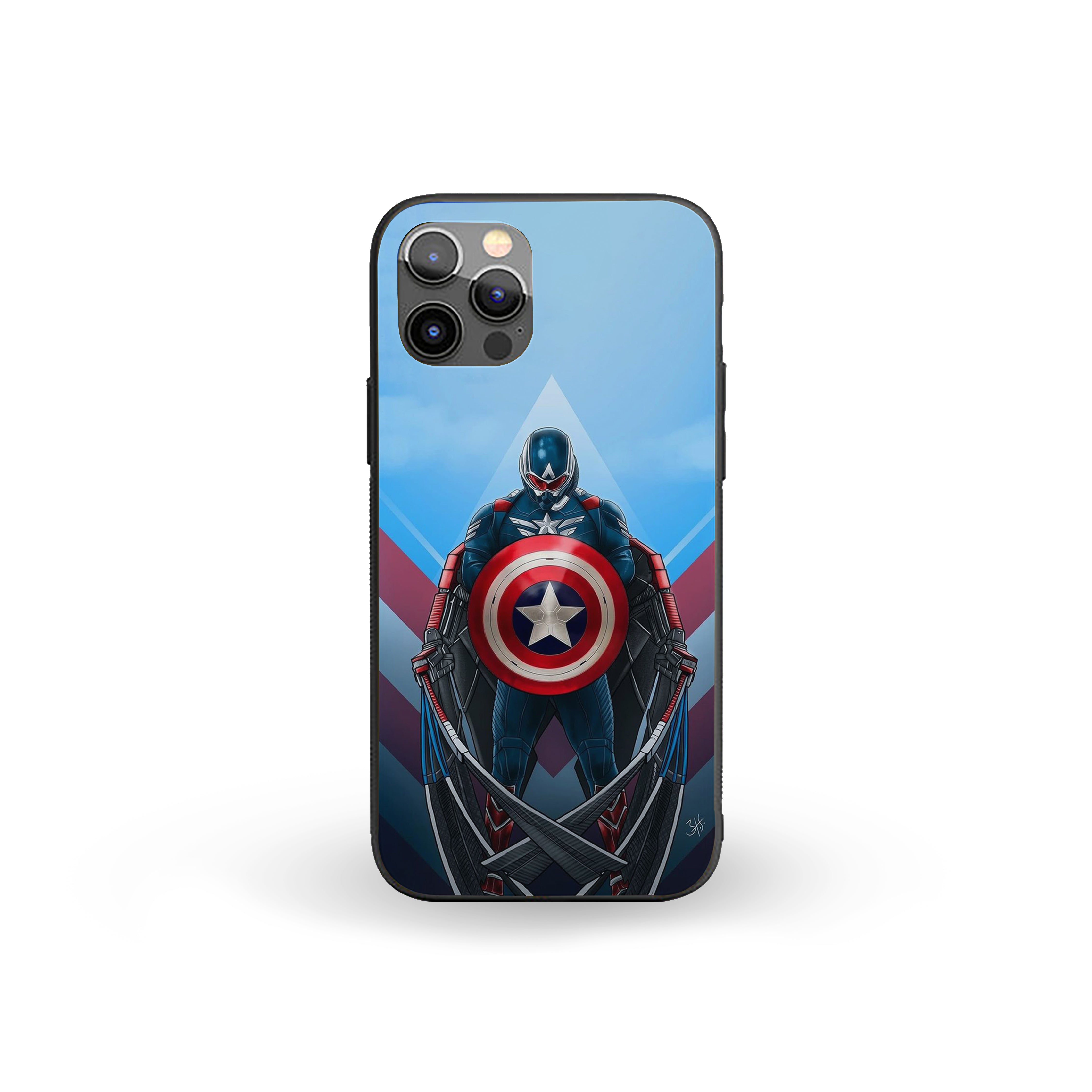 Captain America Wings of Justice Silicone Armored Phone Case
