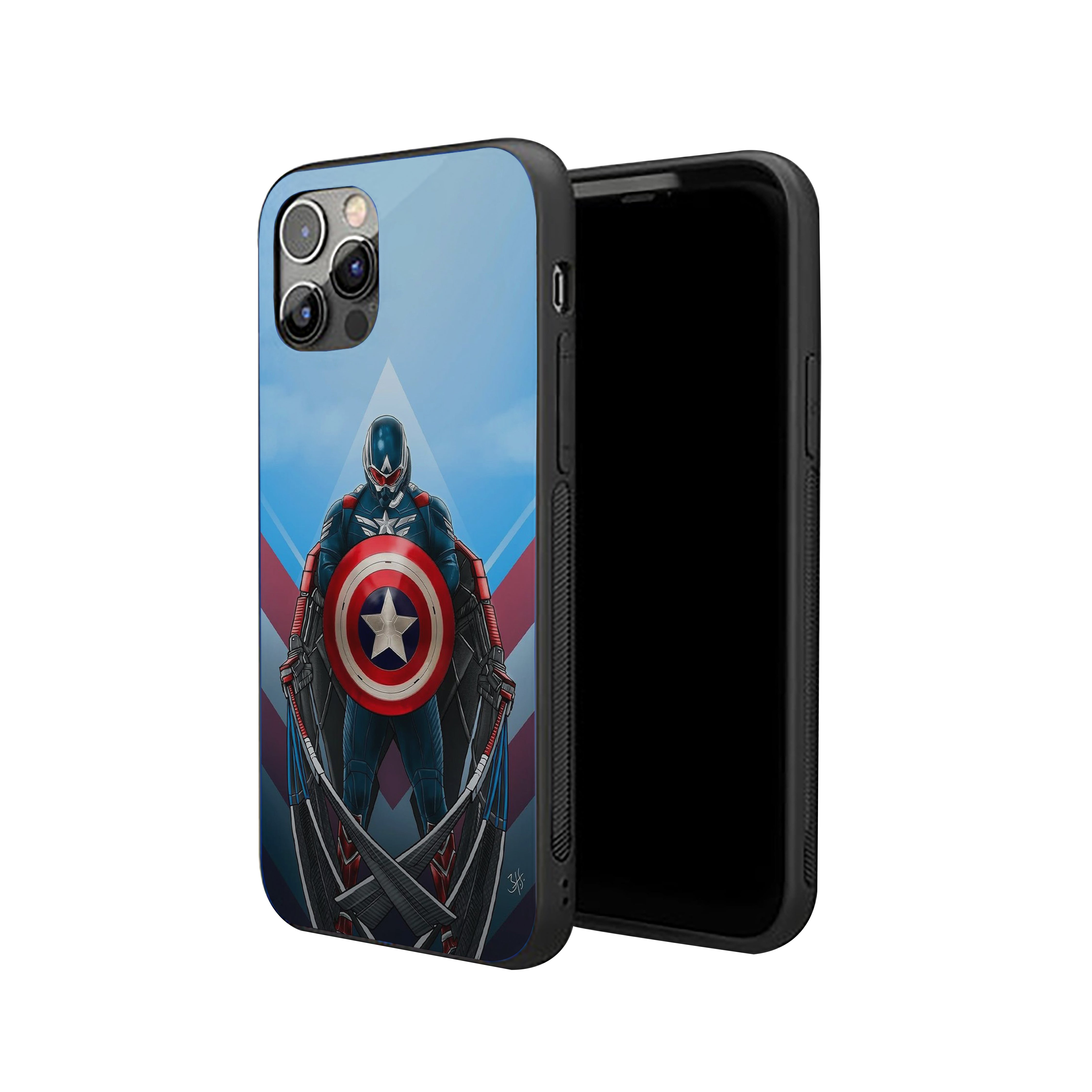 Captain America Wings of Justice Silicone Armored Phone Case