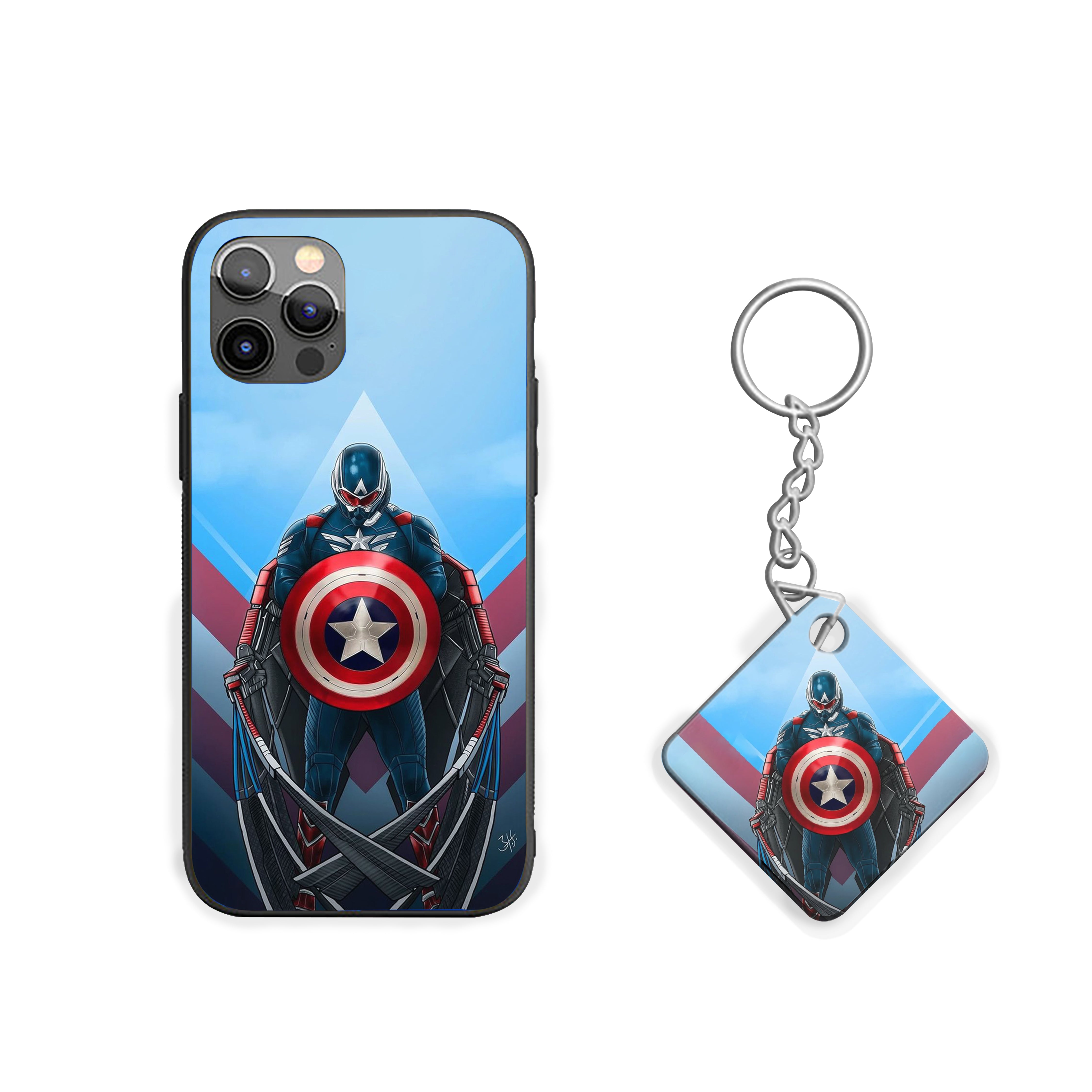 Captain America Wings of Justice Silicone Armored Phone Case
