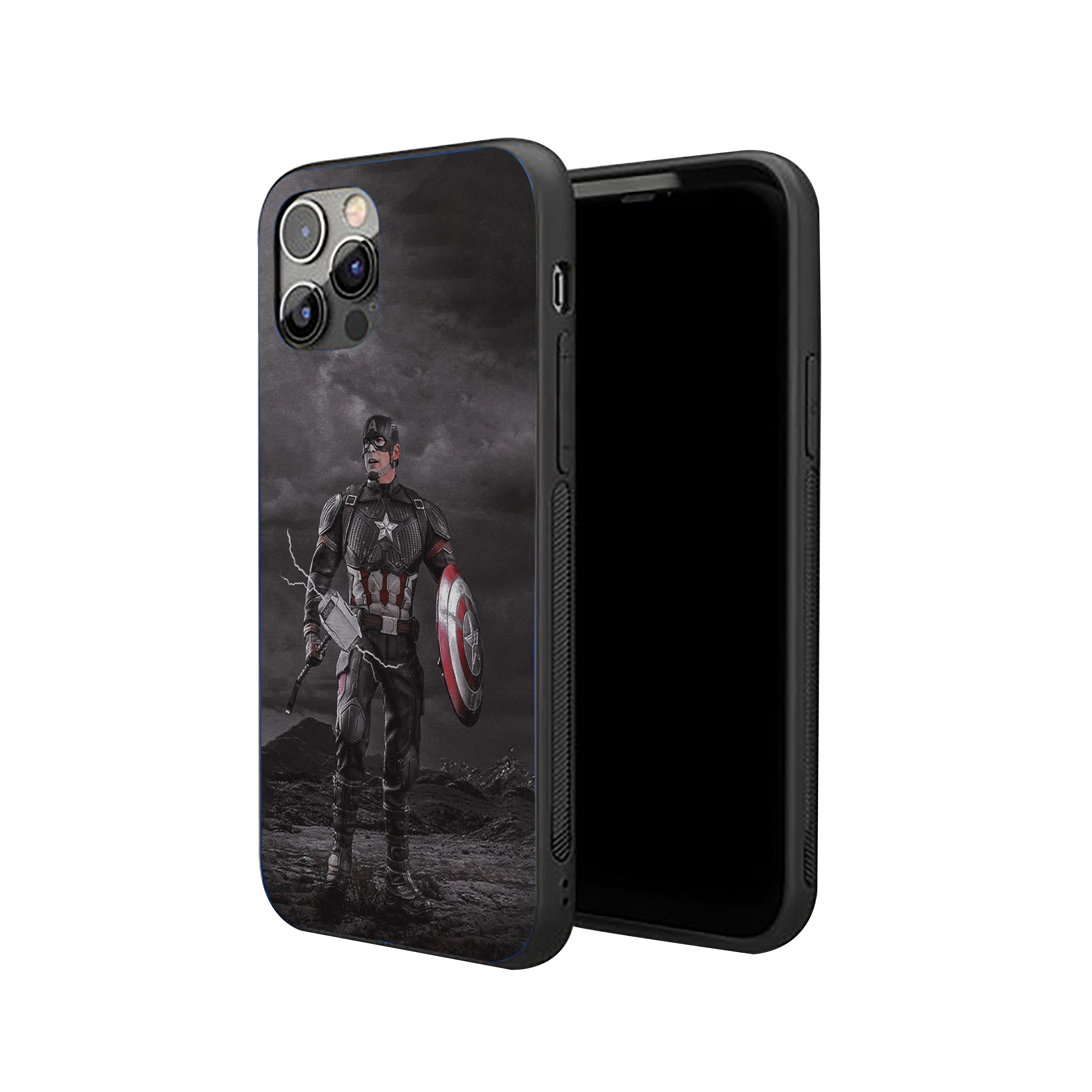 Captain America Worthy Strike Silicone Armored Phone Case