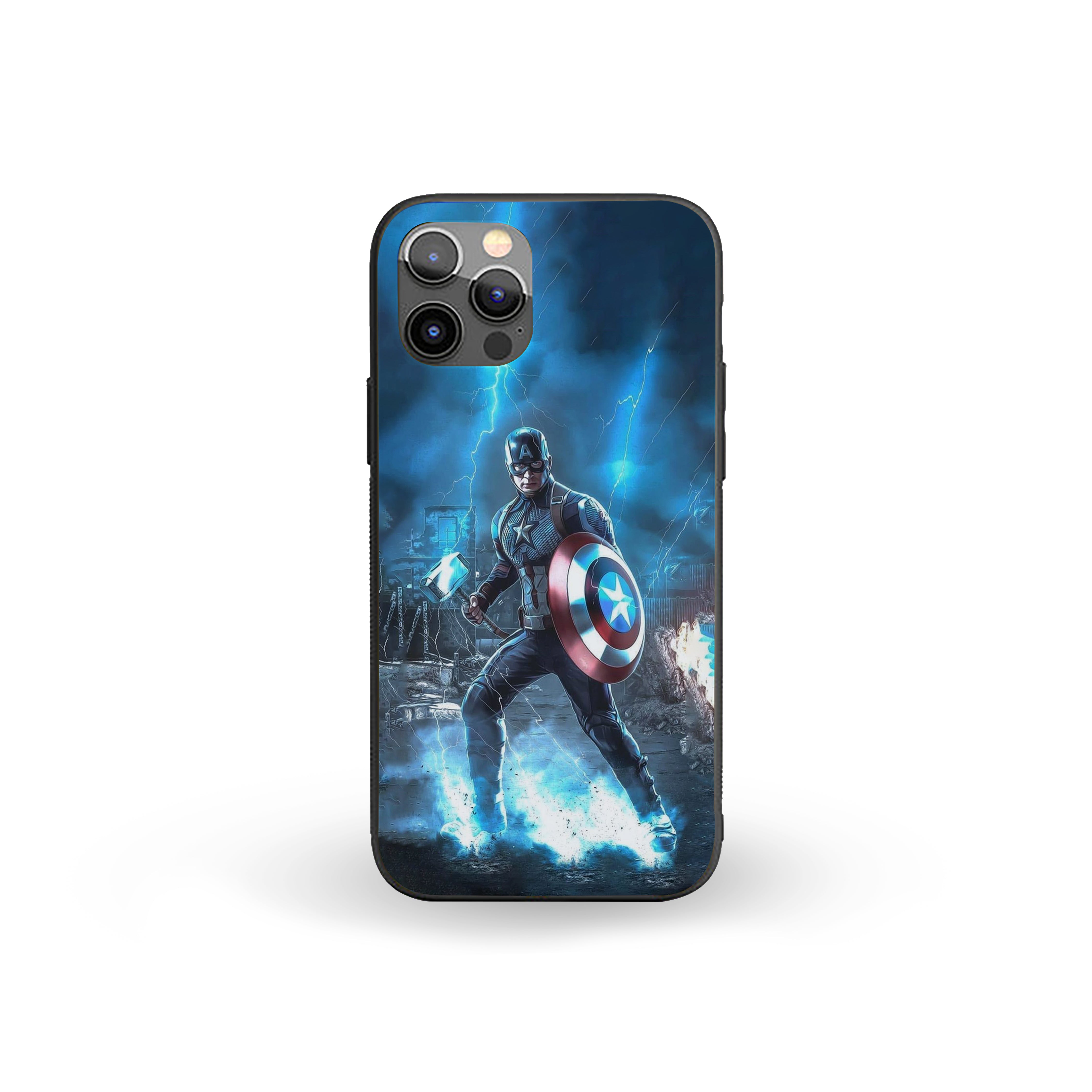 Captain America Electric Valor Silicone Armored Phone Case