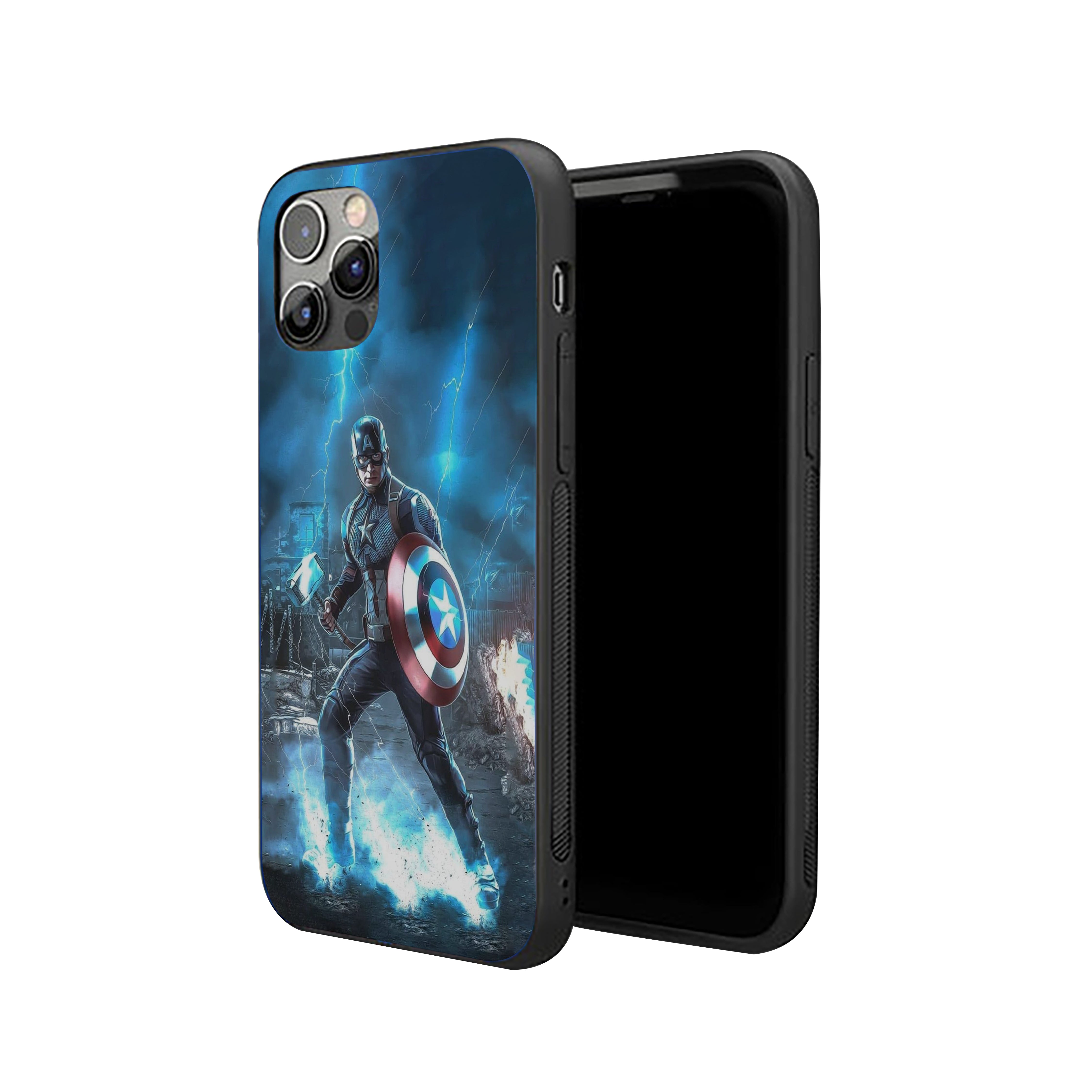 Captain America Electric Valor Silicone Armored Phone Case