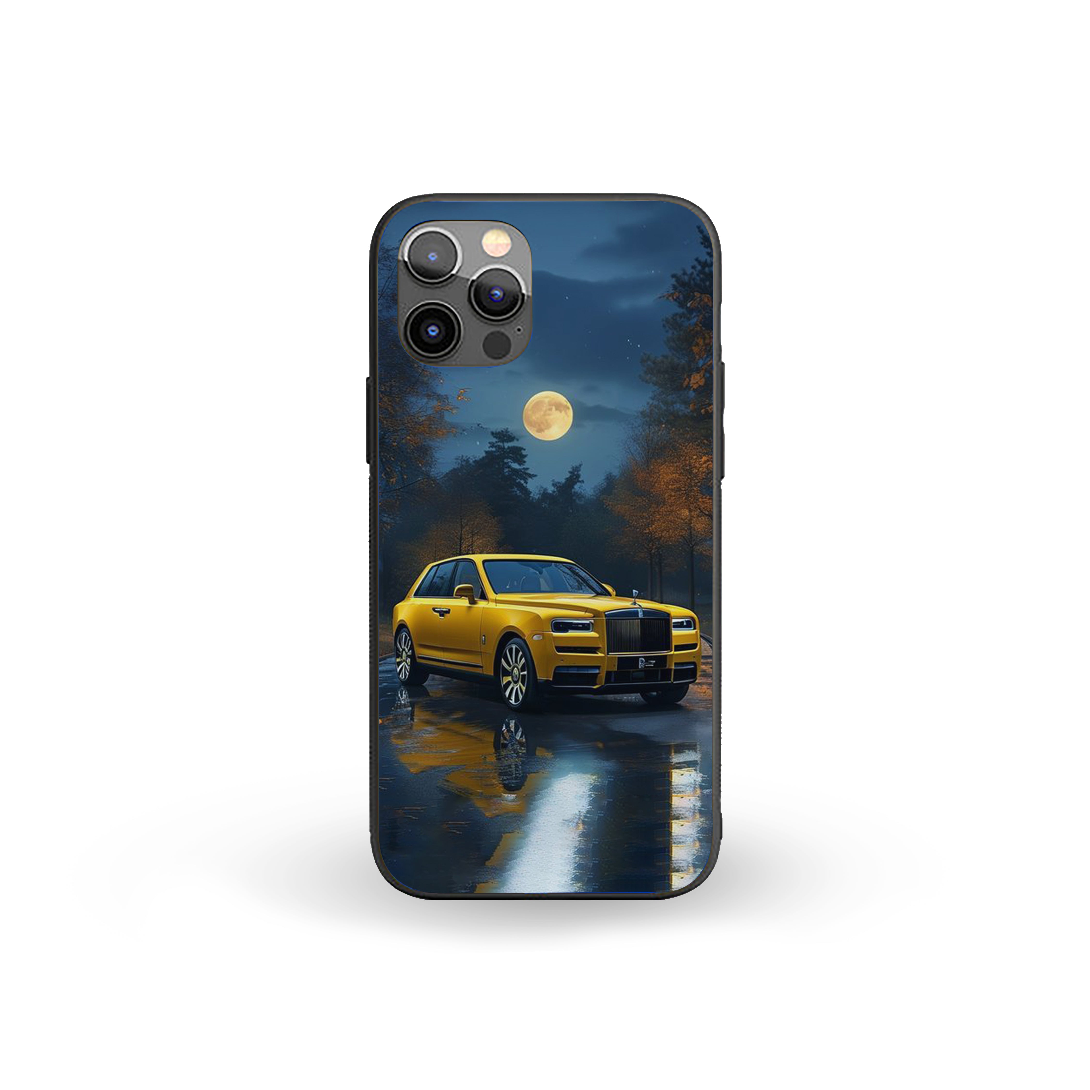 Moonlit Majesty Car Silicone Armored Phone Case