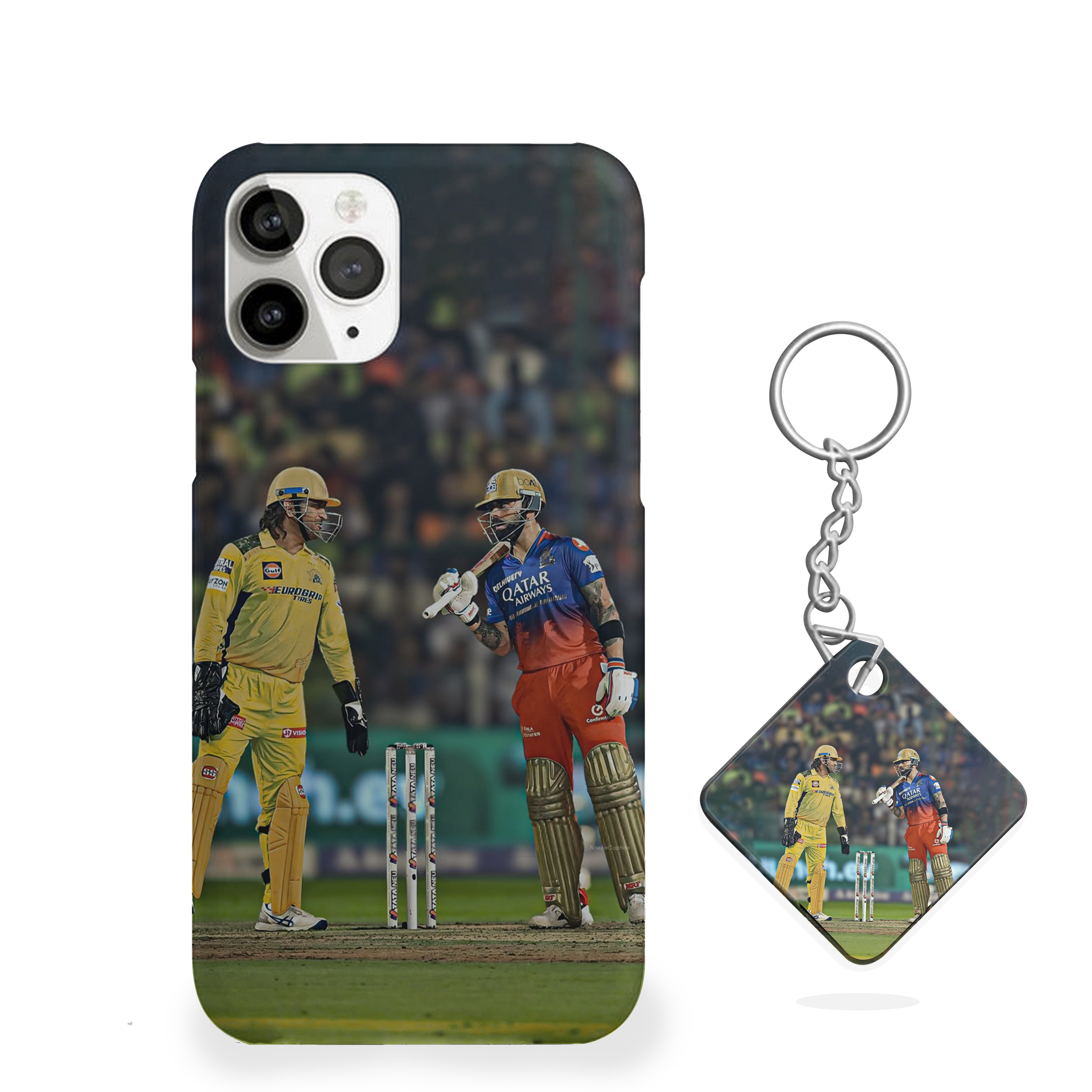 Captain Cool vs King Kohli Cricket Phone Cover