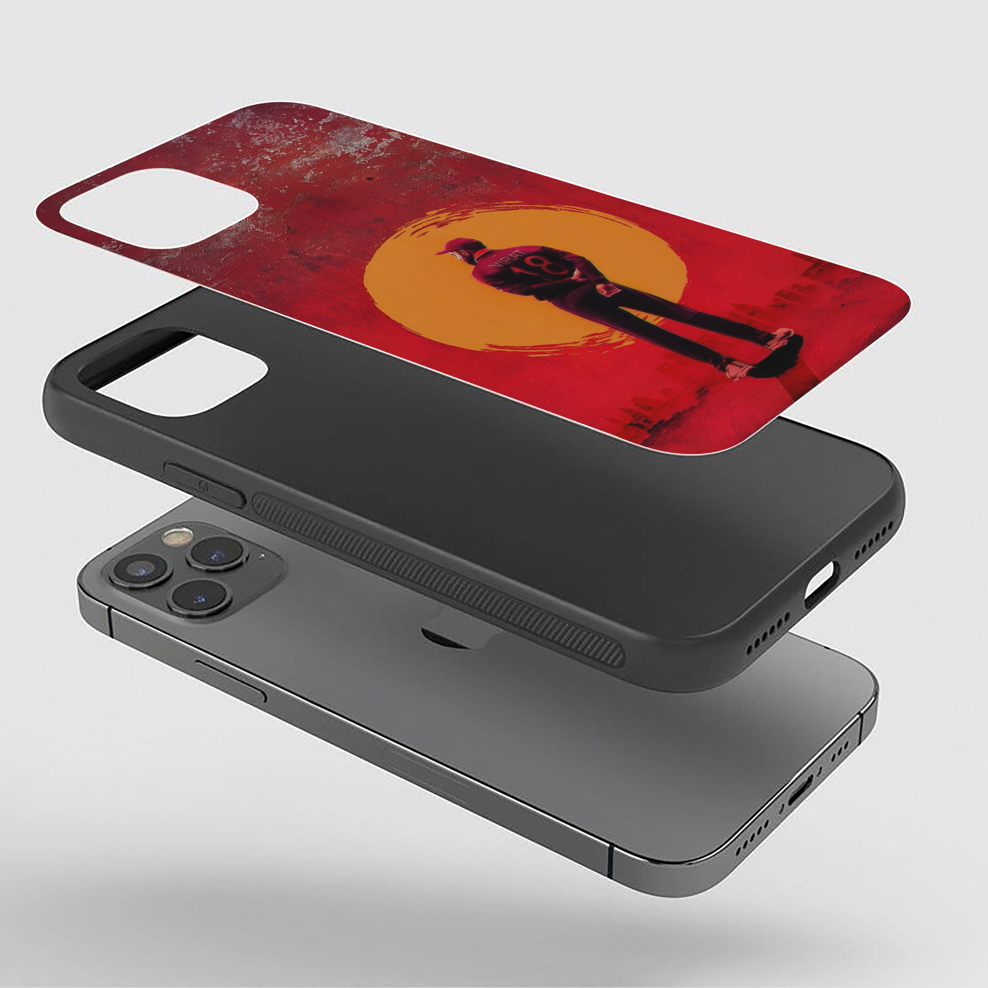 Jersey Number 18 Cricket Silicone Armored Phone Case