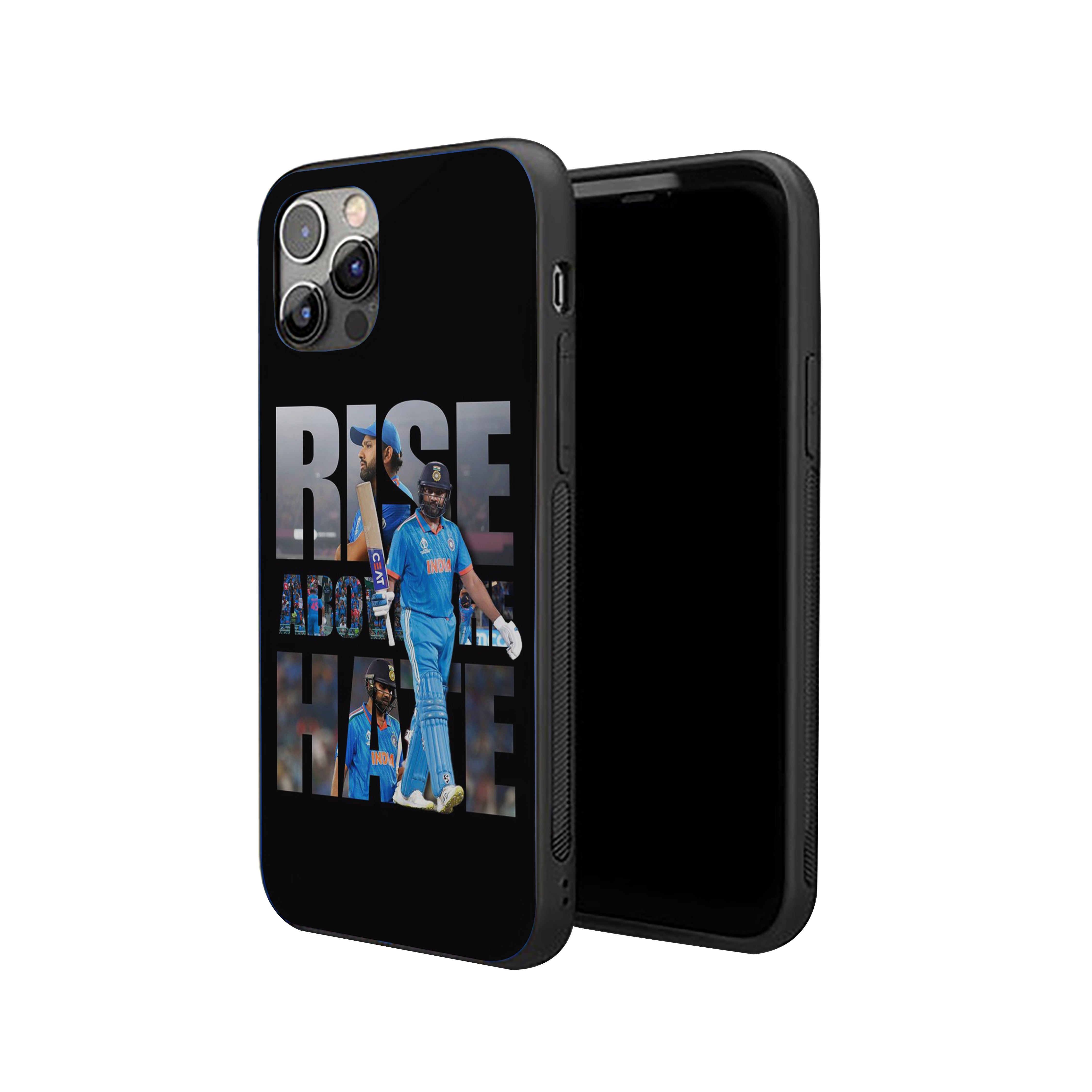 ROHIT Rise Above The Hate Cricket Silicone Armored Phone Case