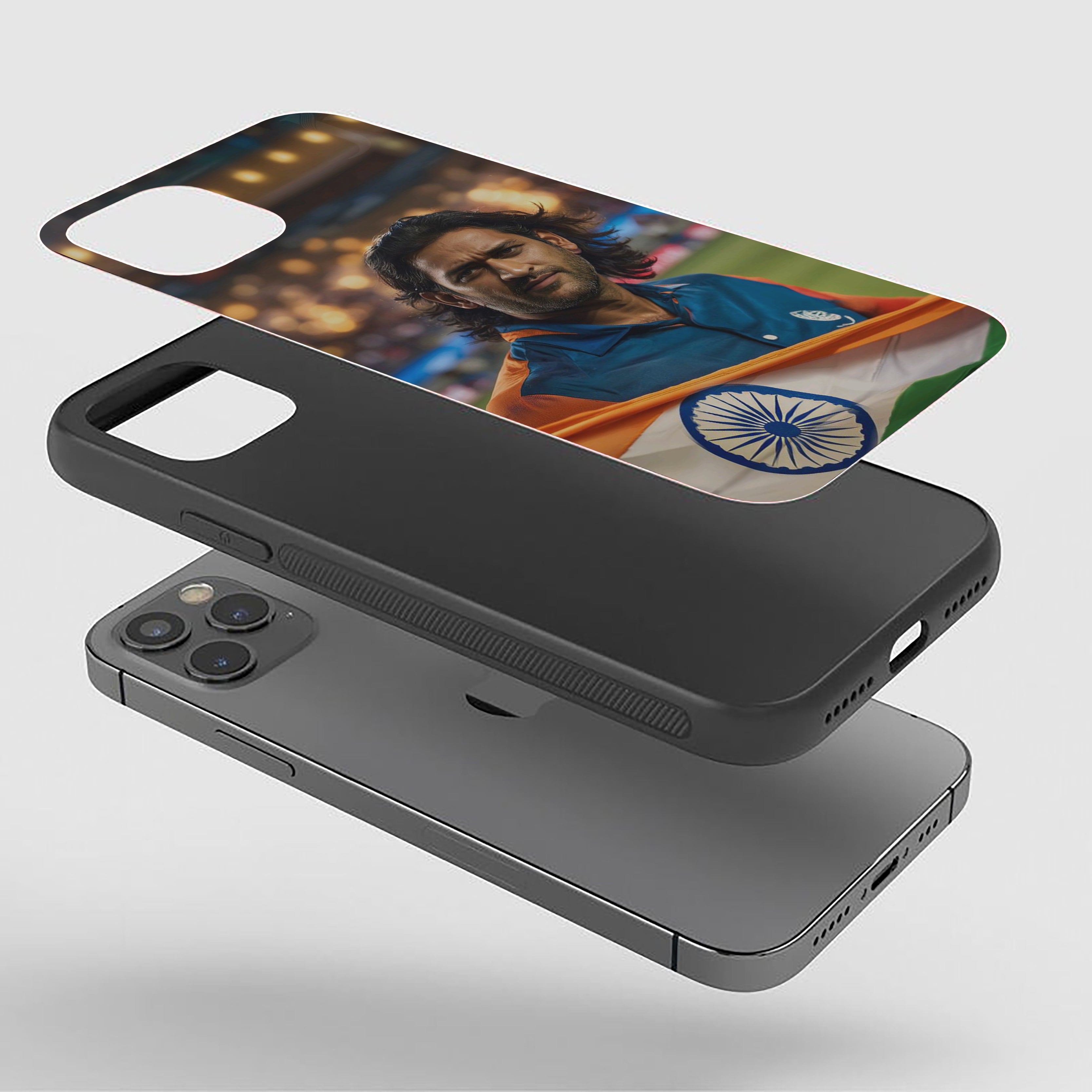 The Aura of MSD Cricket Silicone Armored Phone Case