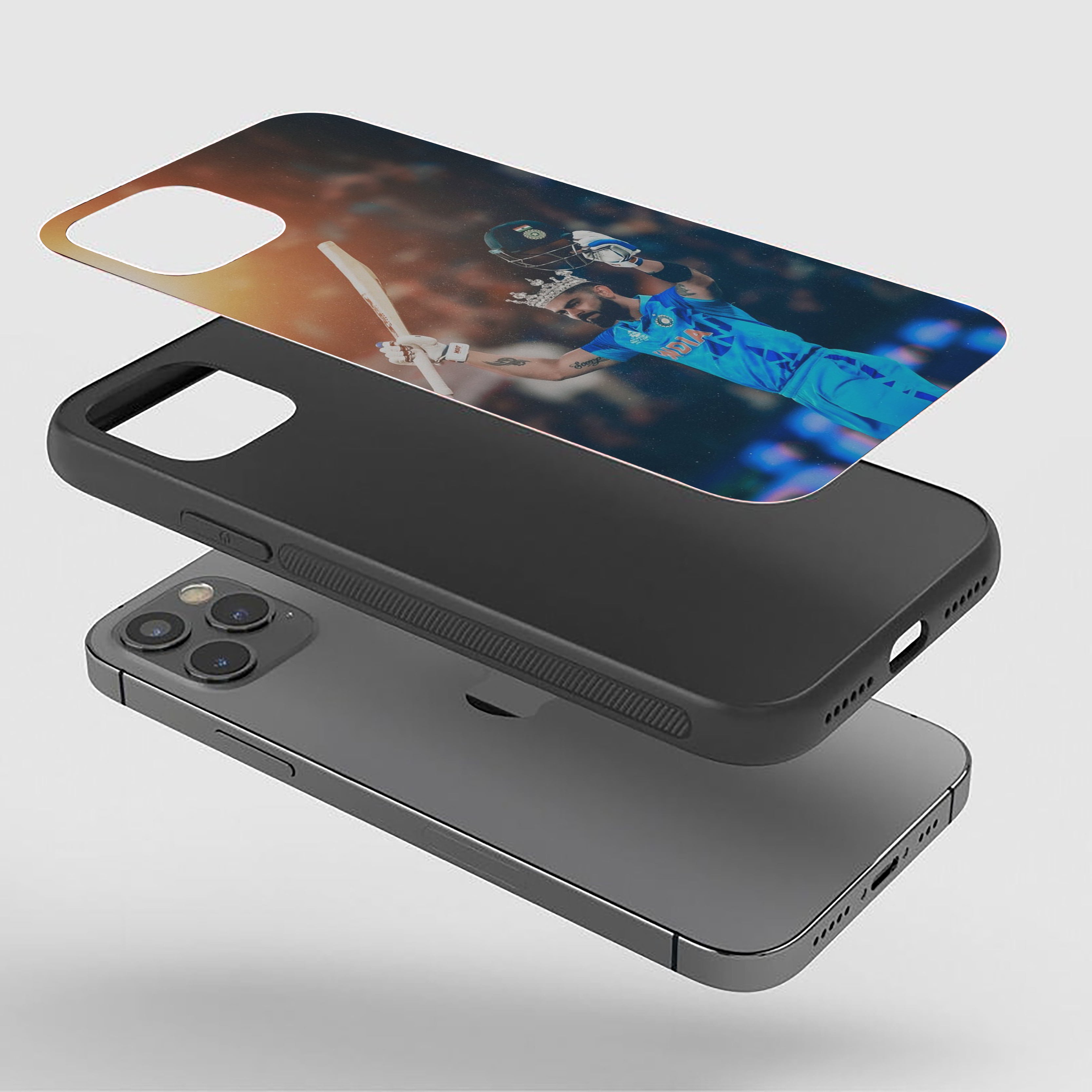 King Kohli Celibration Cricket Silicone Armored Phone Case