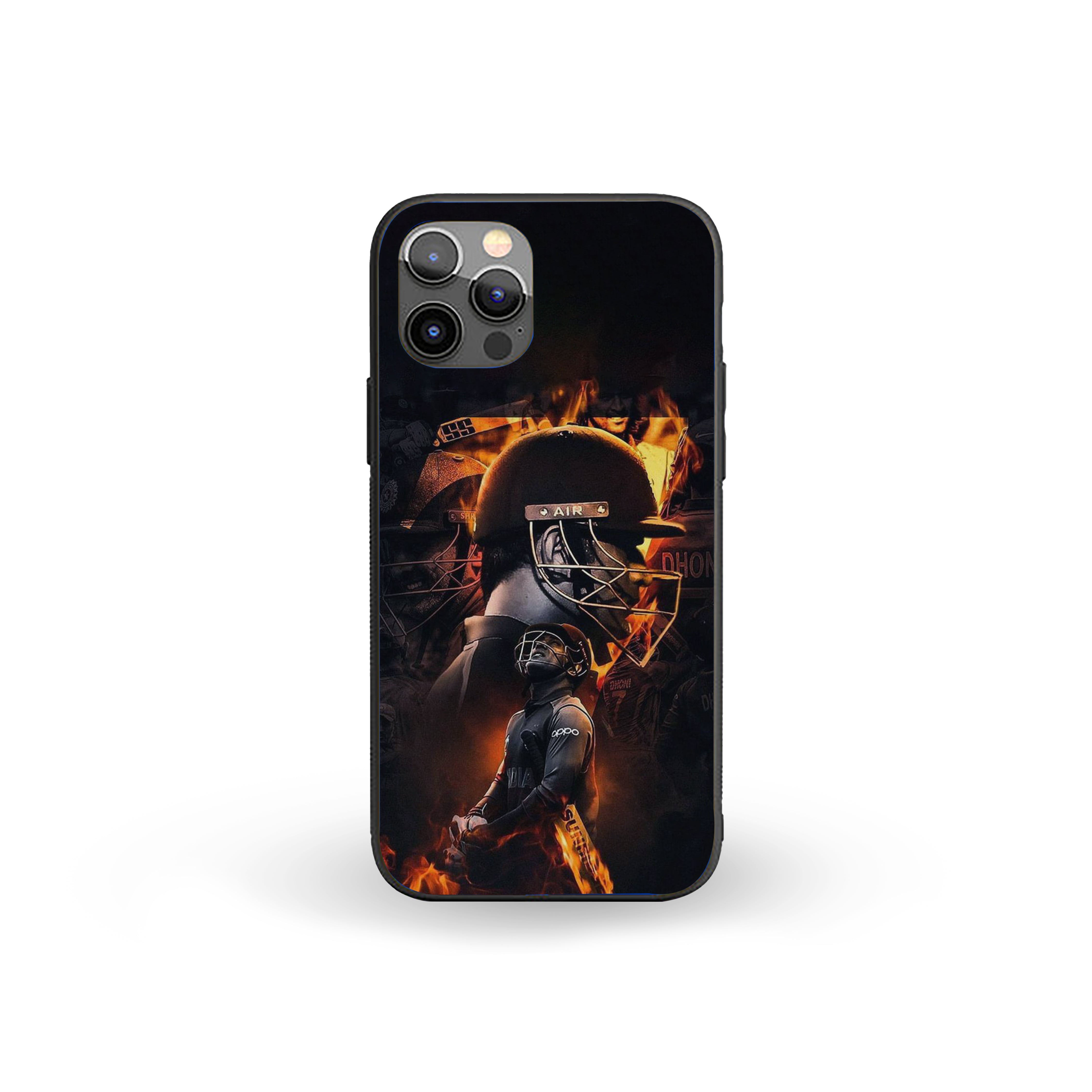 The Fiery Finisher Cricket Silicone Armored Phone Case