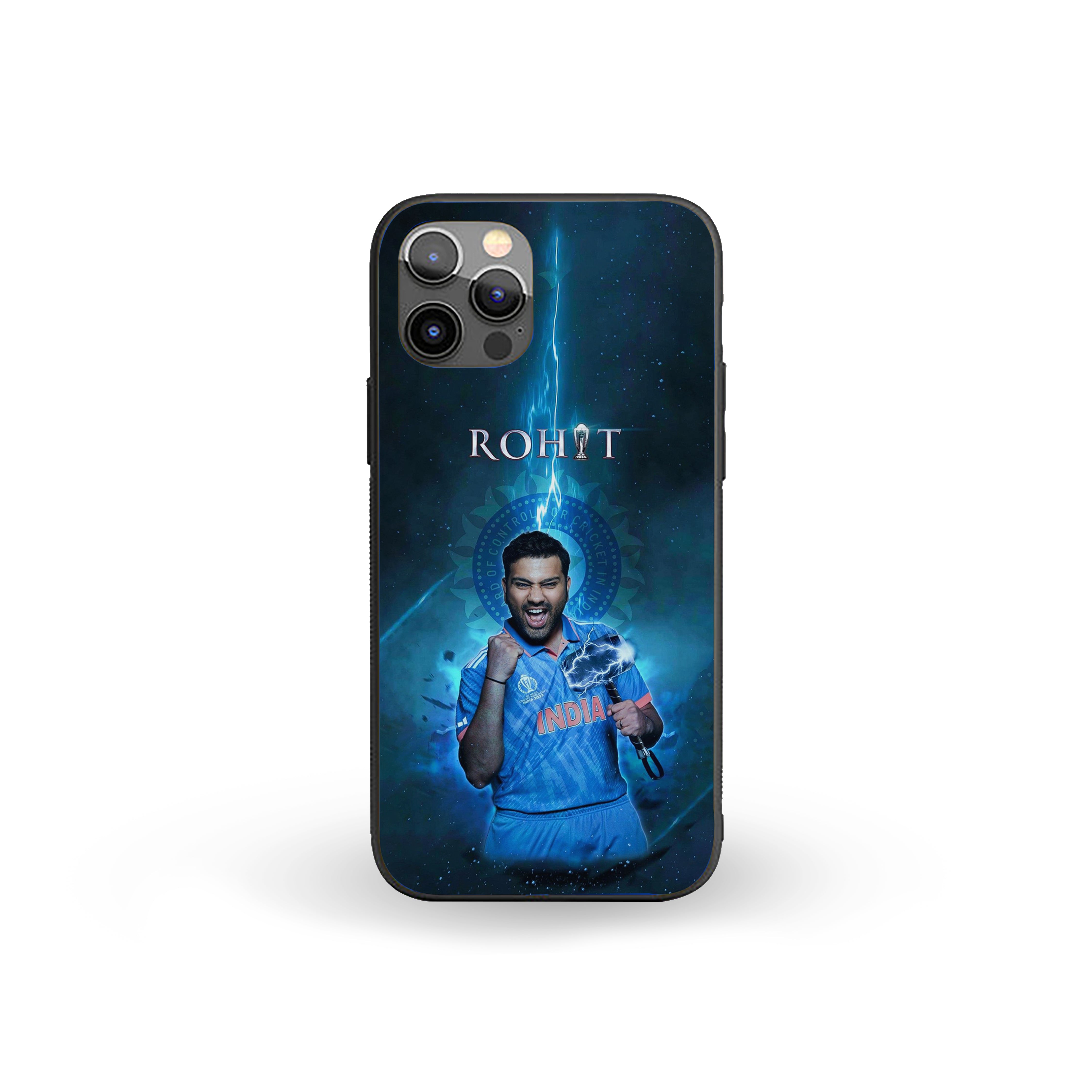 Rohit the Thunder Cricket Silicone Armored Phone Case