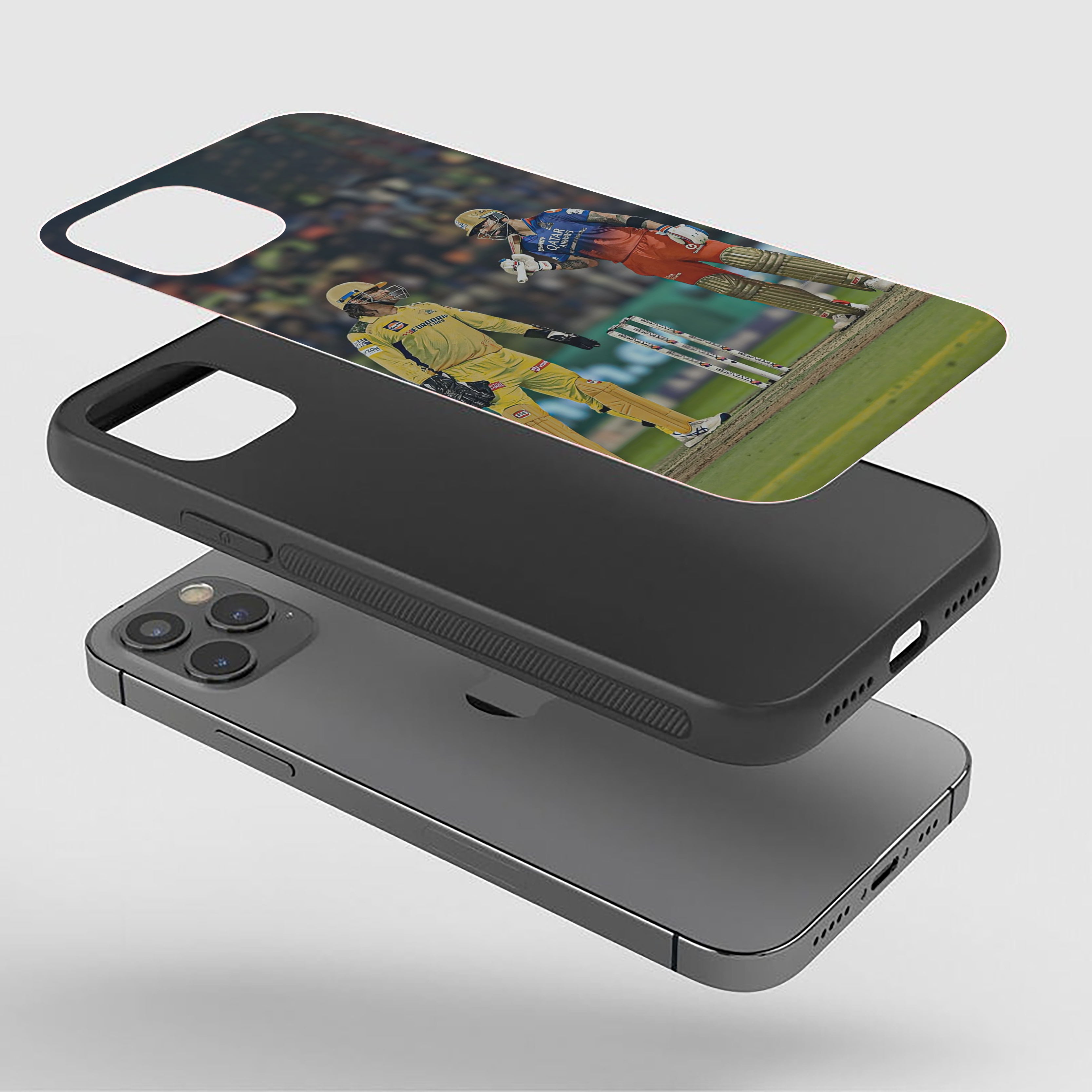 Captain Cool vs King Kohli Silicone Armored Phone Case