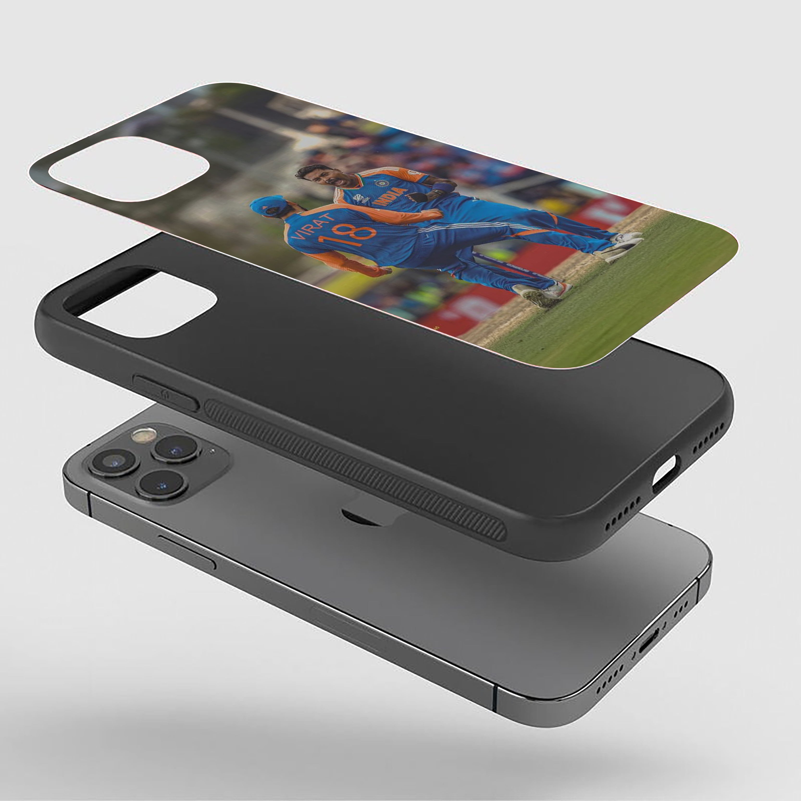 Victory Vibes Virat And Hardik Silicone Armored Phone Case
