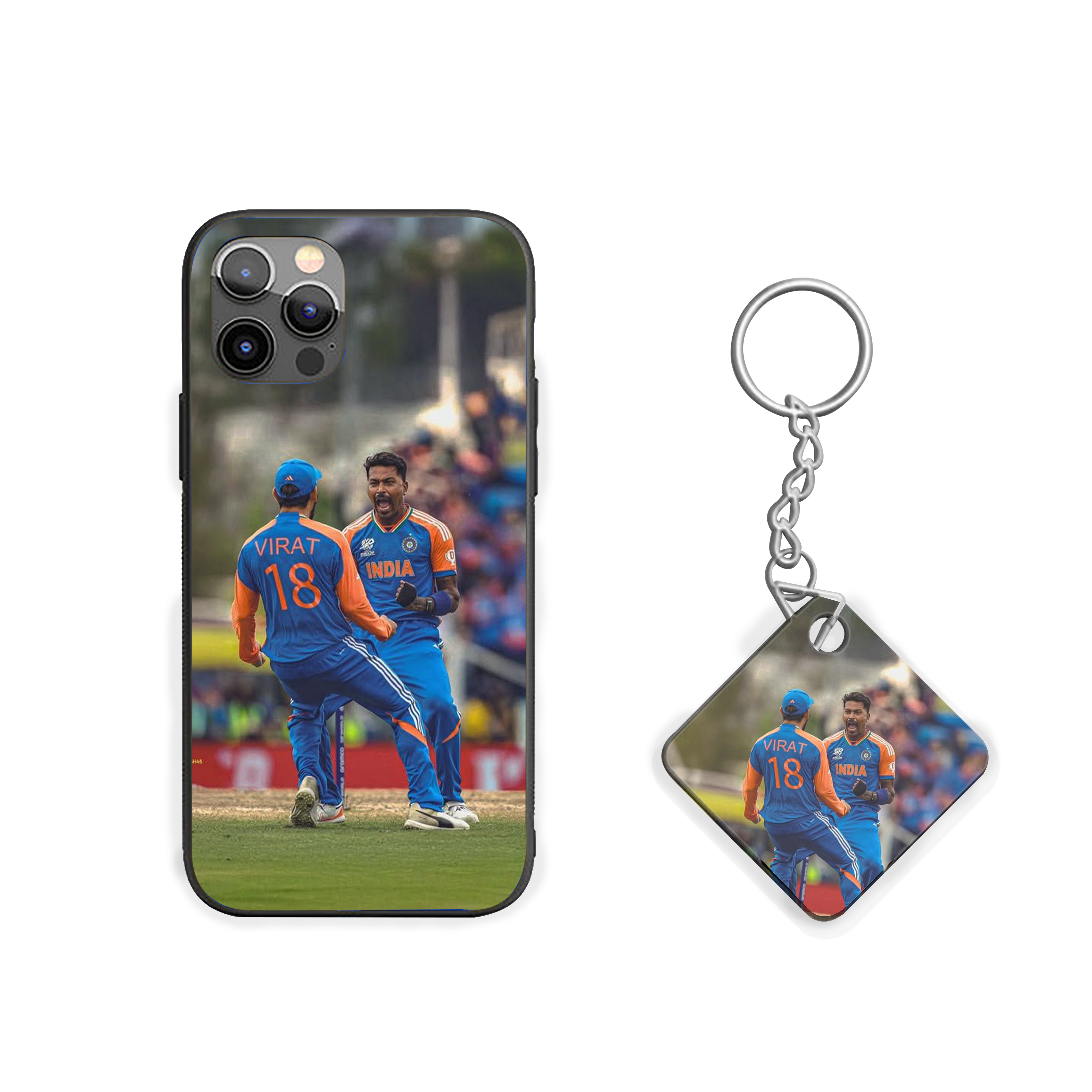 Victory Vibes Virat And Hardik Silicone Armored Phone Case