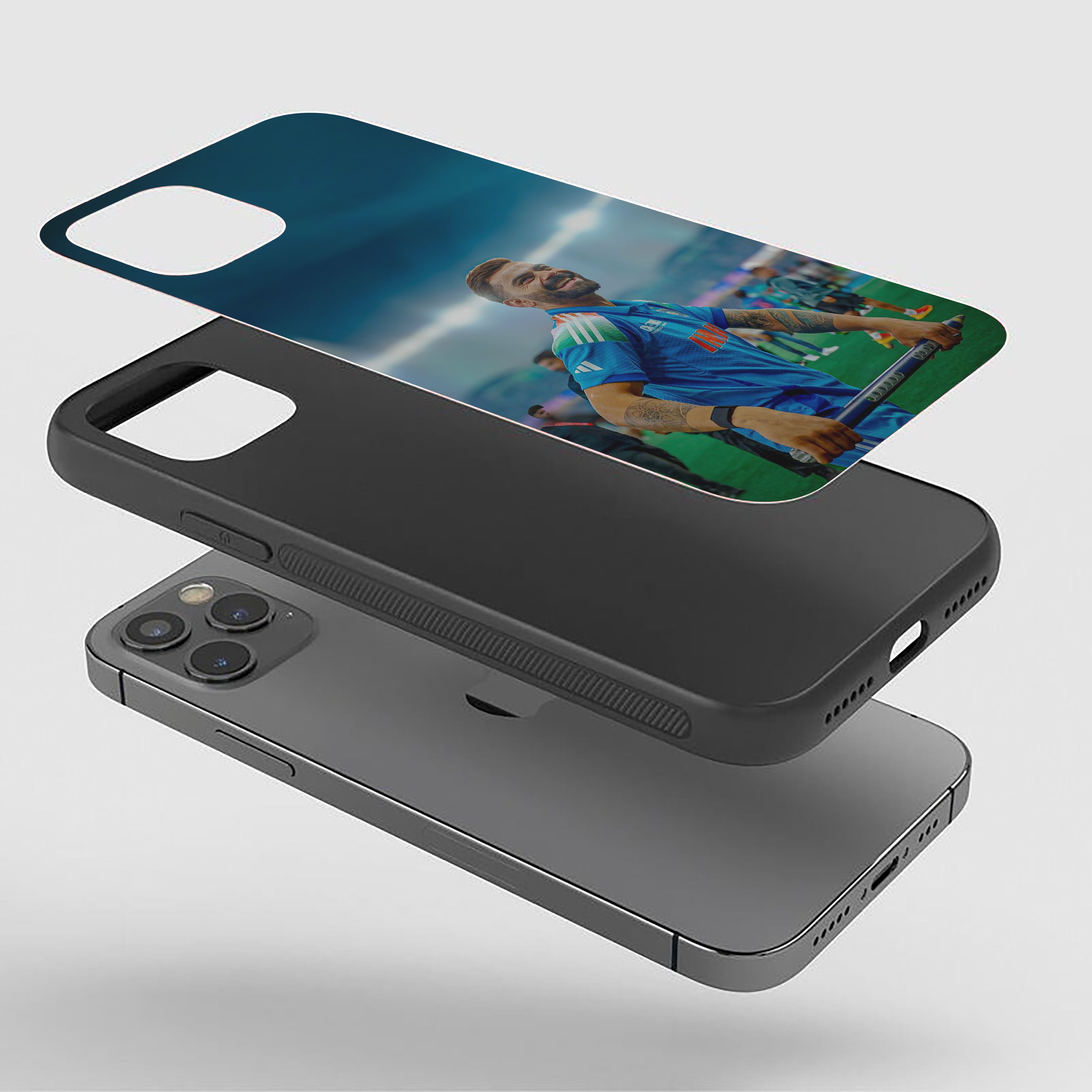 Virat Kohli Victory Silicone Armored Phone Case